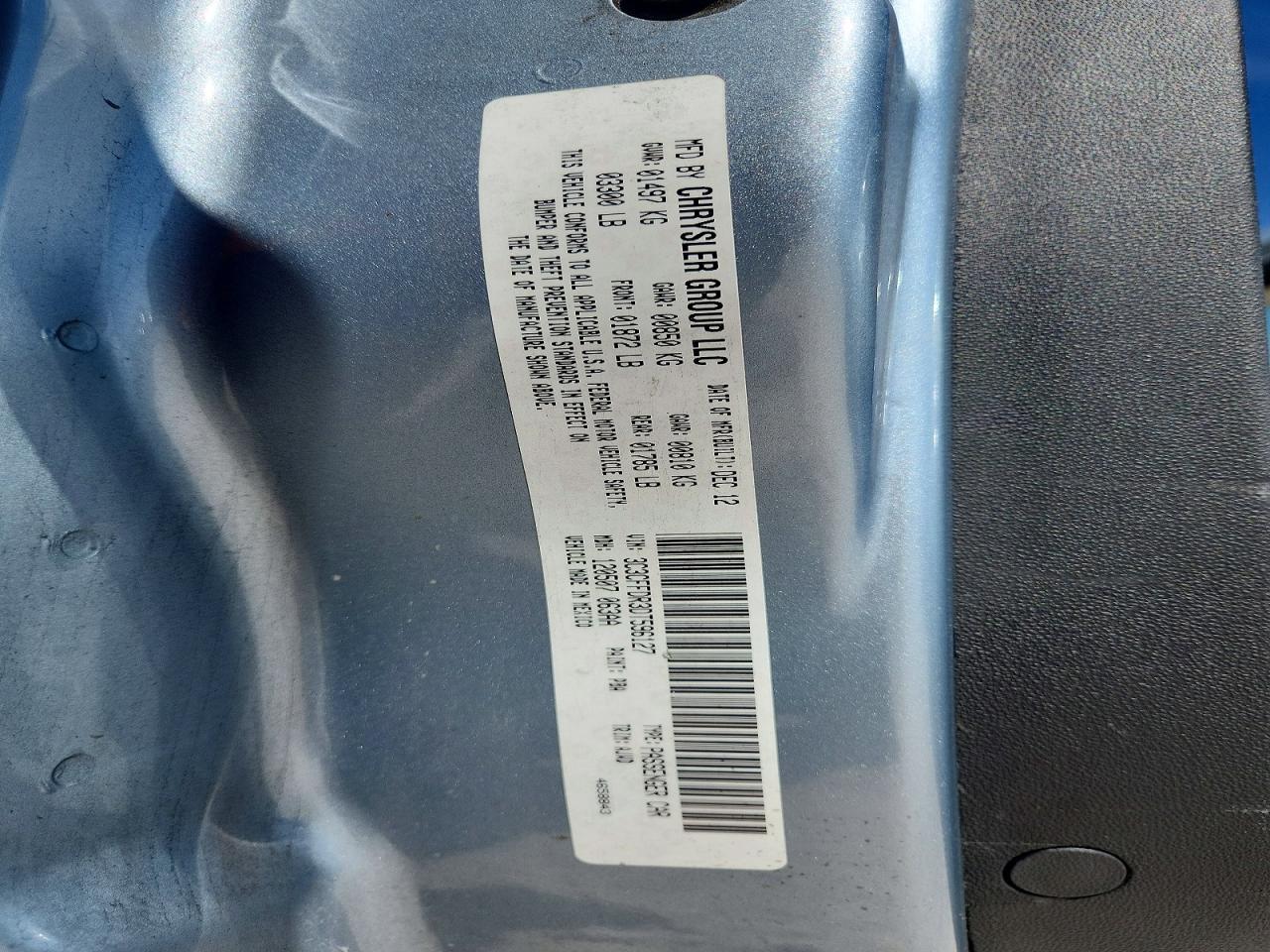 2013 Fiat 500 Pop Blue vin: 3C3CFFDR3DT596127
