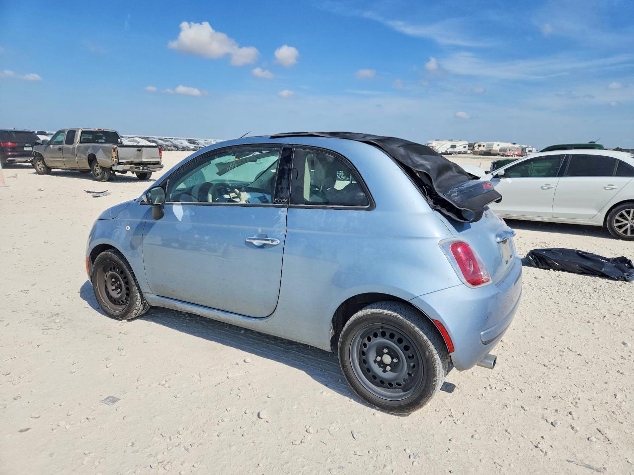 2013 Fiat 500 Pop Blue vin: 3C3CFFDR3DT596127