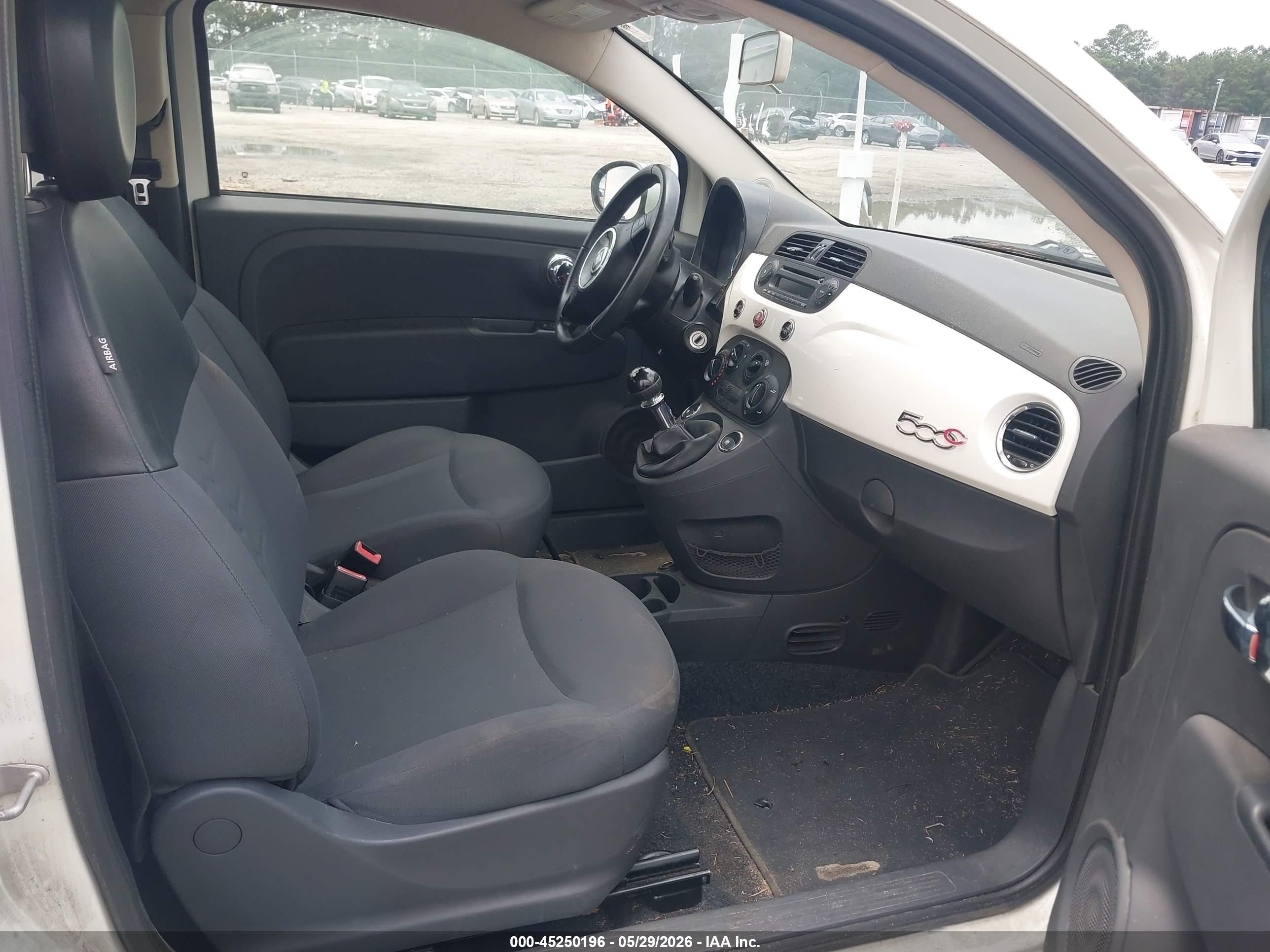 2013 Fiat 500c Pop White vin: 3C3CFFDR3DT598282