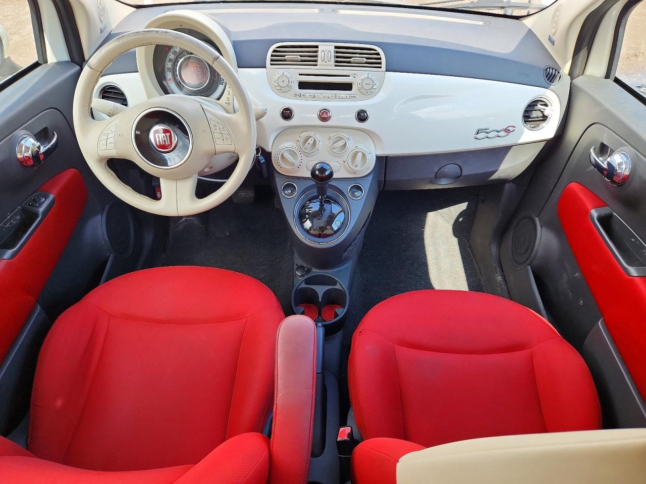 2012 Fiat 500 Pop White vin: 3C3CFFDR4CT130849