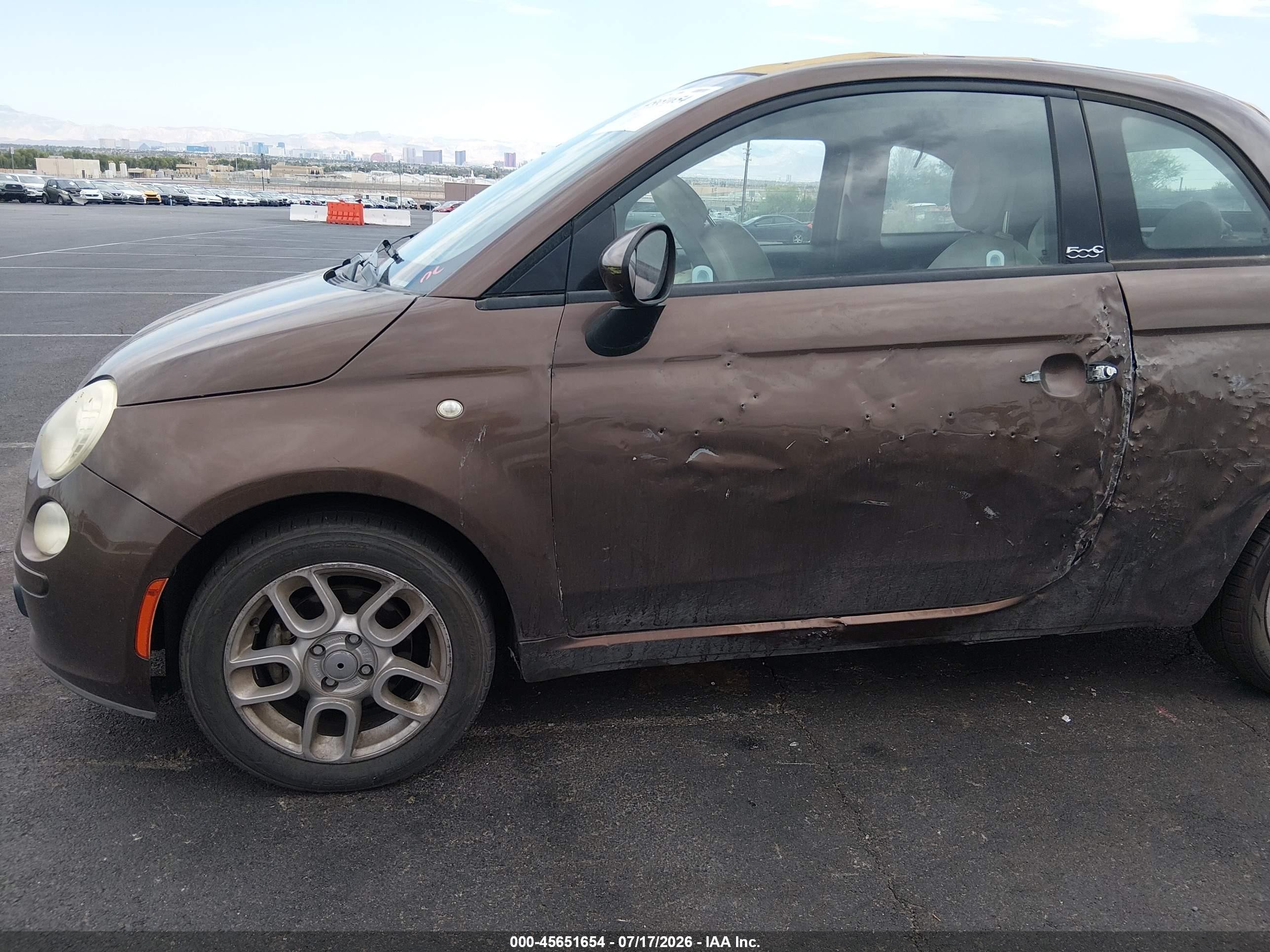 2012 Fiat 500c Pop Brown vin: 3C3CFFDR4CT186693
