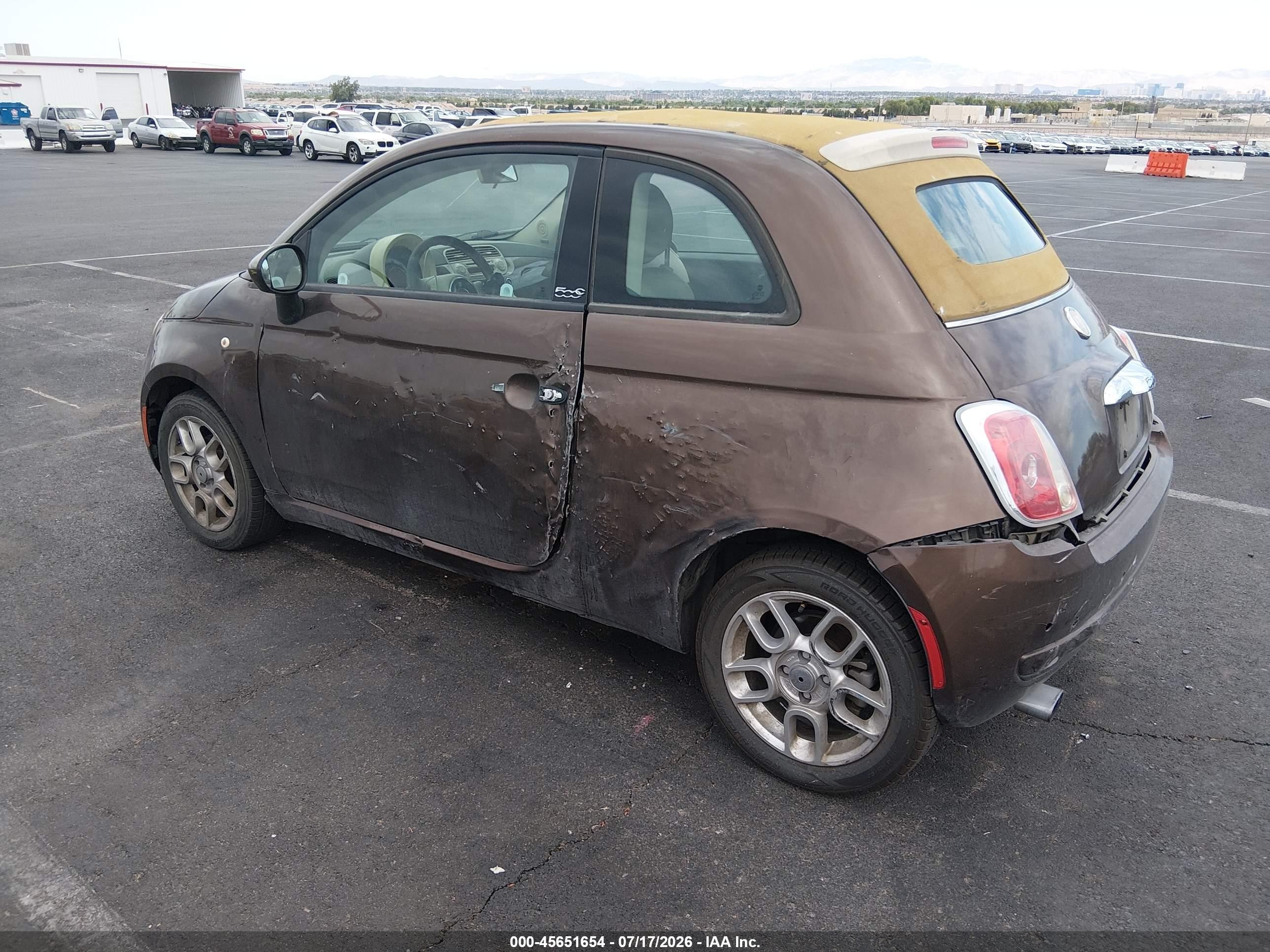 2012 Fiat 500c Pop Brown vin: 3C3CFFDR4CT186693