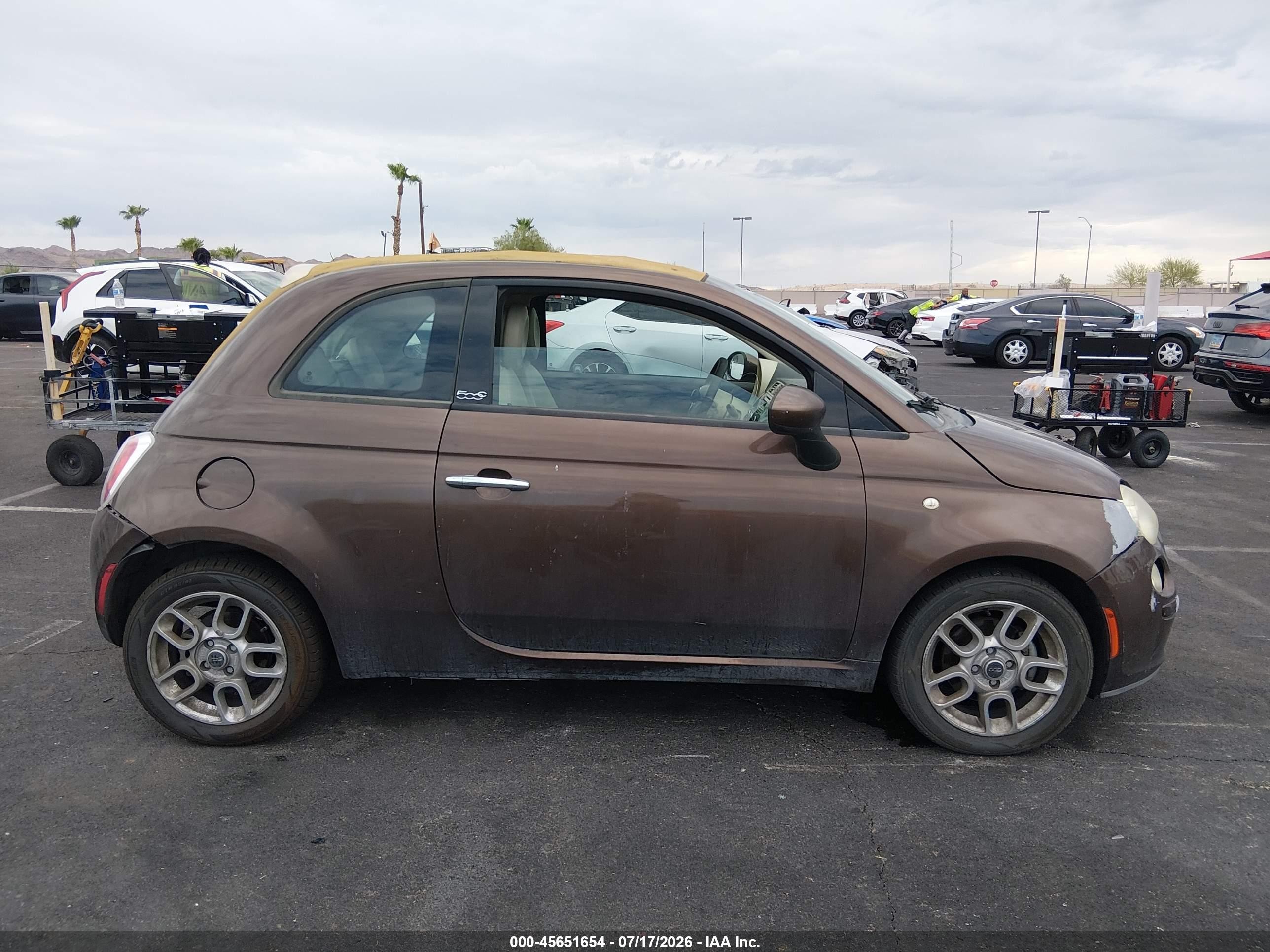 2012 Fiat 500c Pop Brown vin: 3C3CFFDR4CT186693