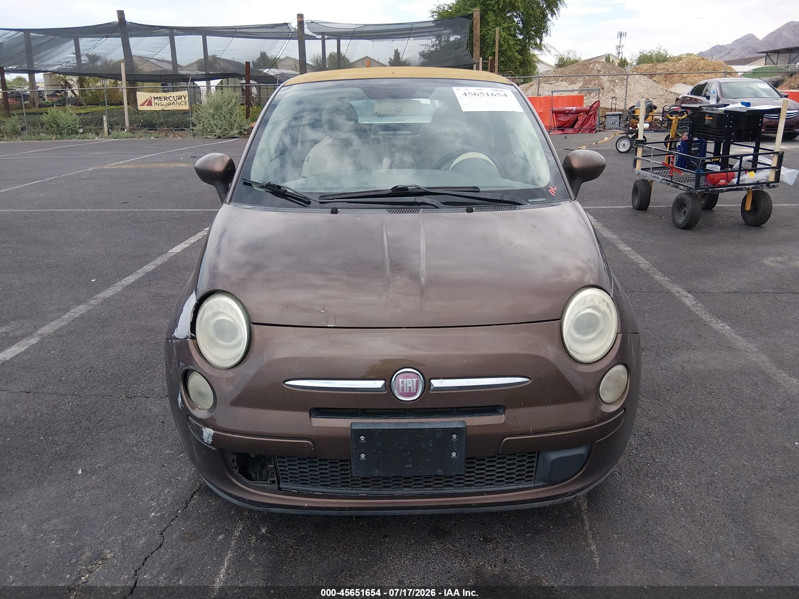 2012 Fiat 500c Pop Brown vin: 3C3CFFDR4CT186693