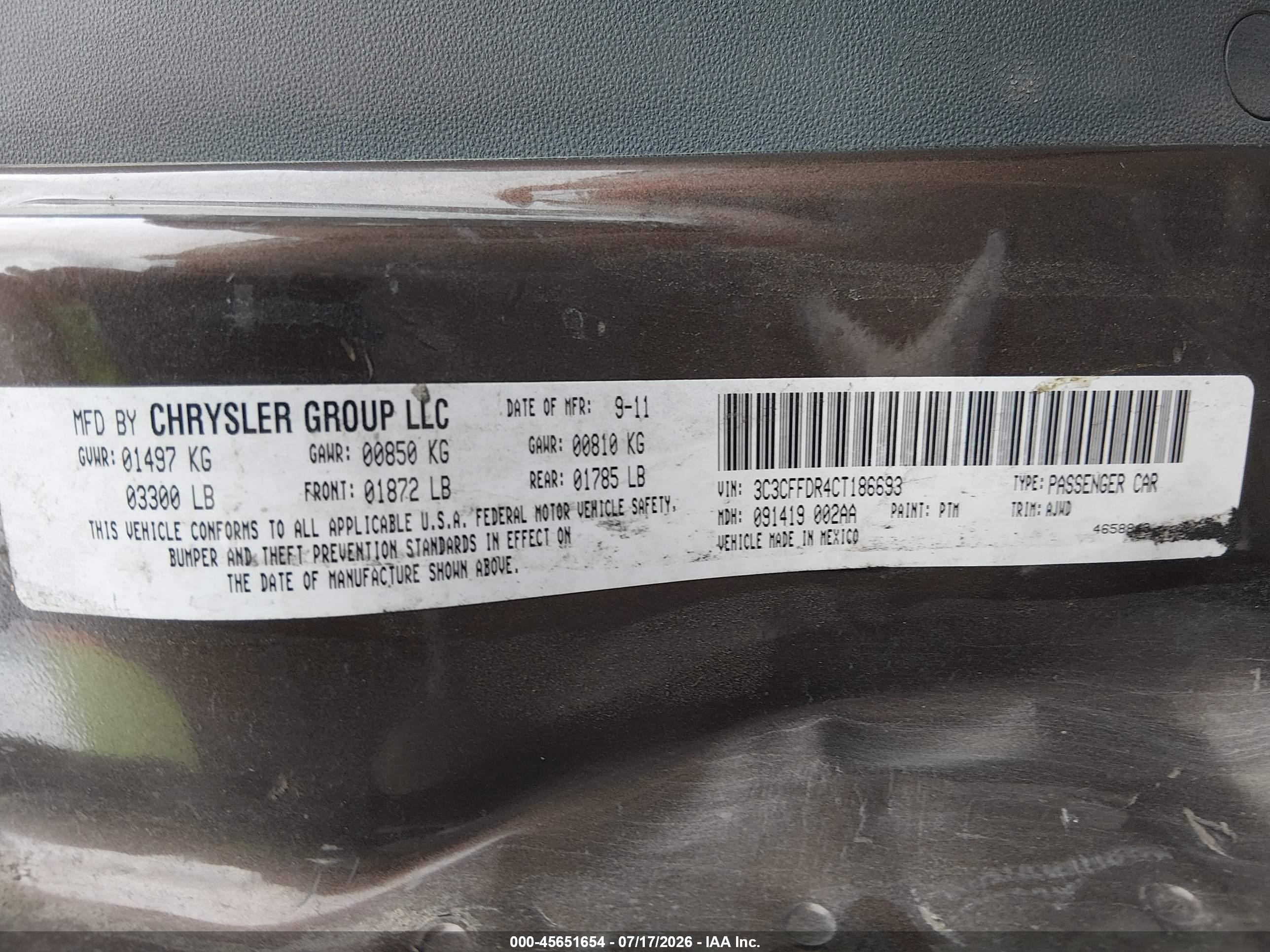2012 Fiat 500c Pop Brown vin: 3C3CFFDR4CT186693
