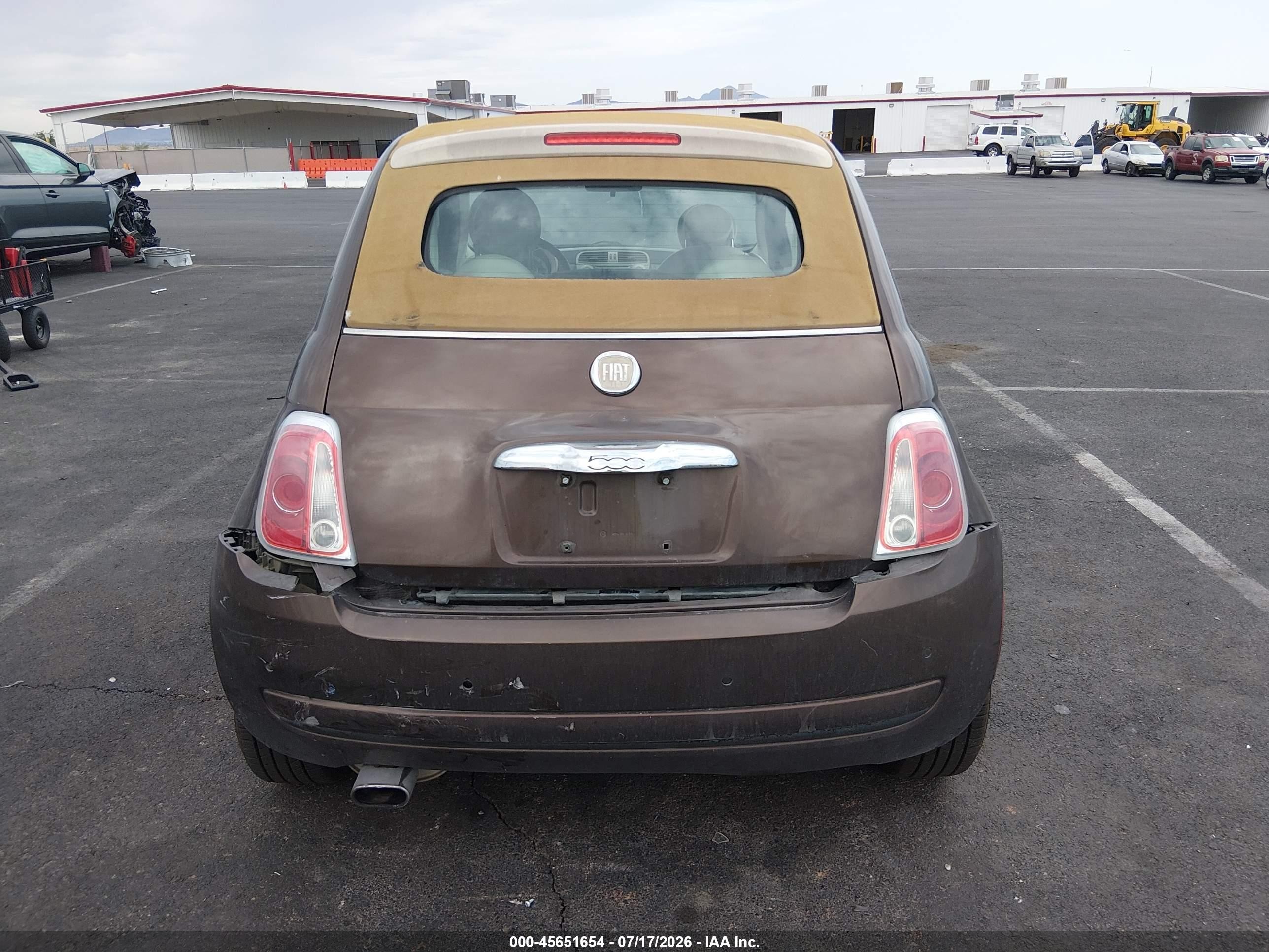 2012 Fiat 500c Pop Brown vin: 3C3CFFDR4CT186693