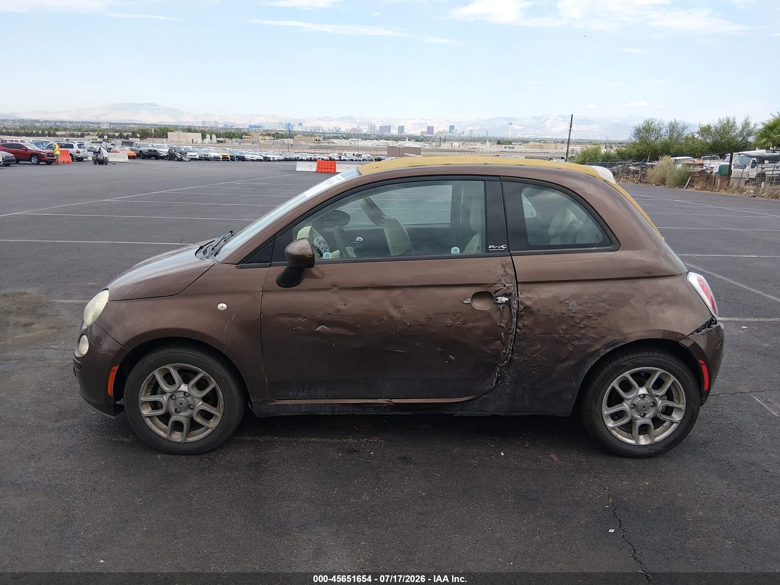 2012 Fiat 500c Pop Brown vin: 3C3CFFDR4CT186693