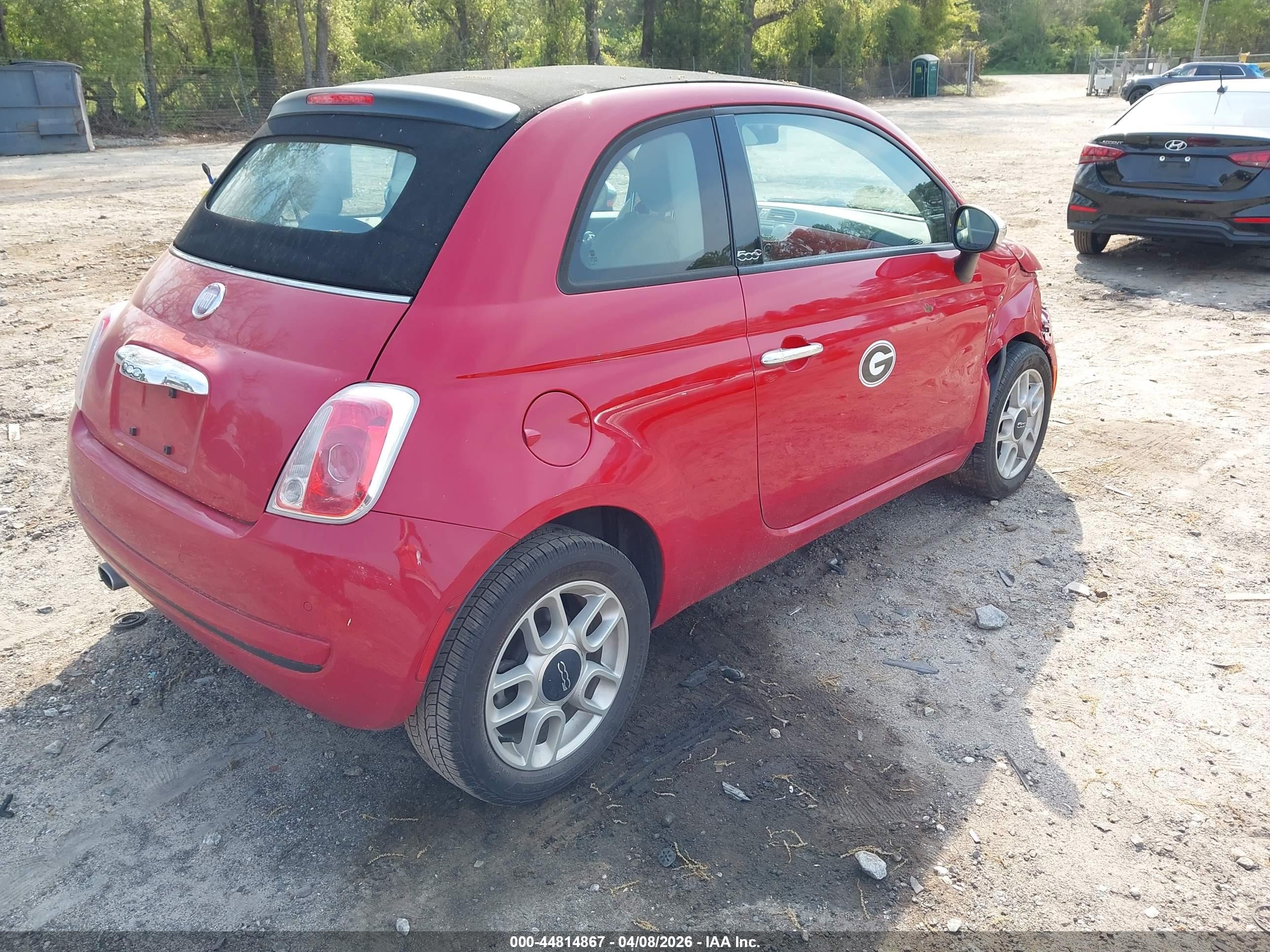 2012 Fiat 500c Pop Red vin: 3C3CFFDR6CT379850