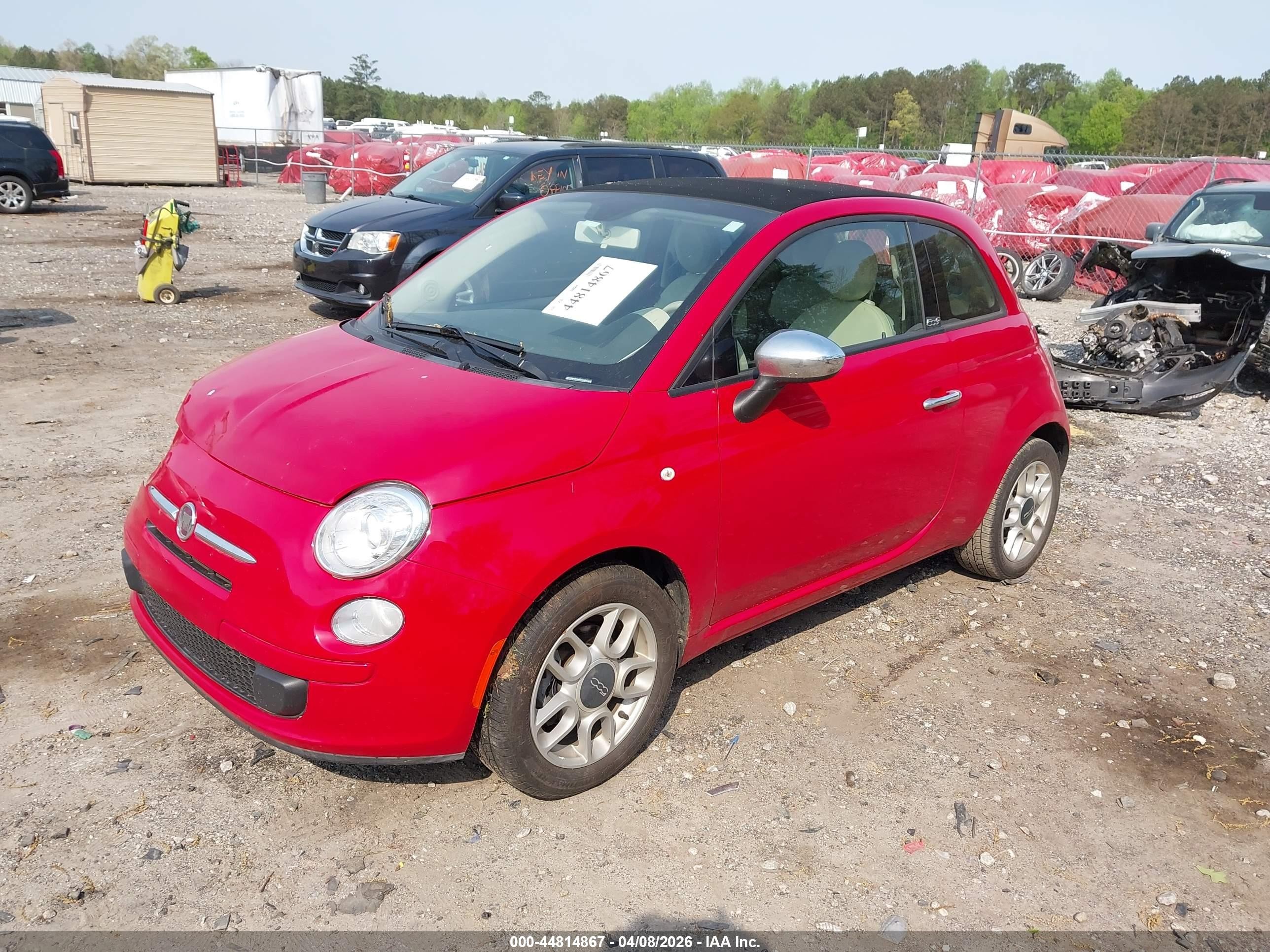 2012 Fiat 500c Pop Red vin: 3C3CFFDR6CT379850