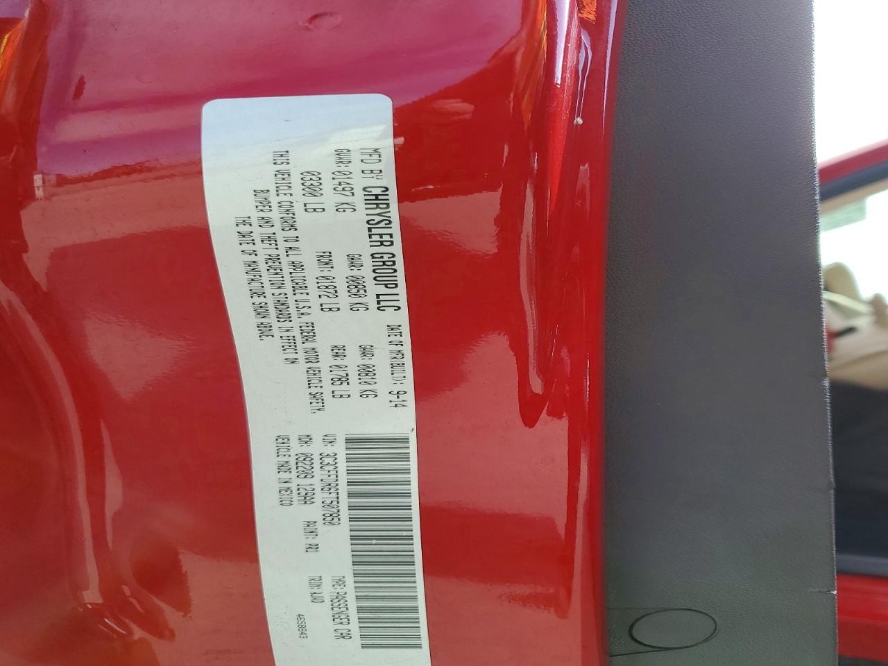 2015 Fiat 500 Pop Red vin: 3C3CFFDR6FT507850