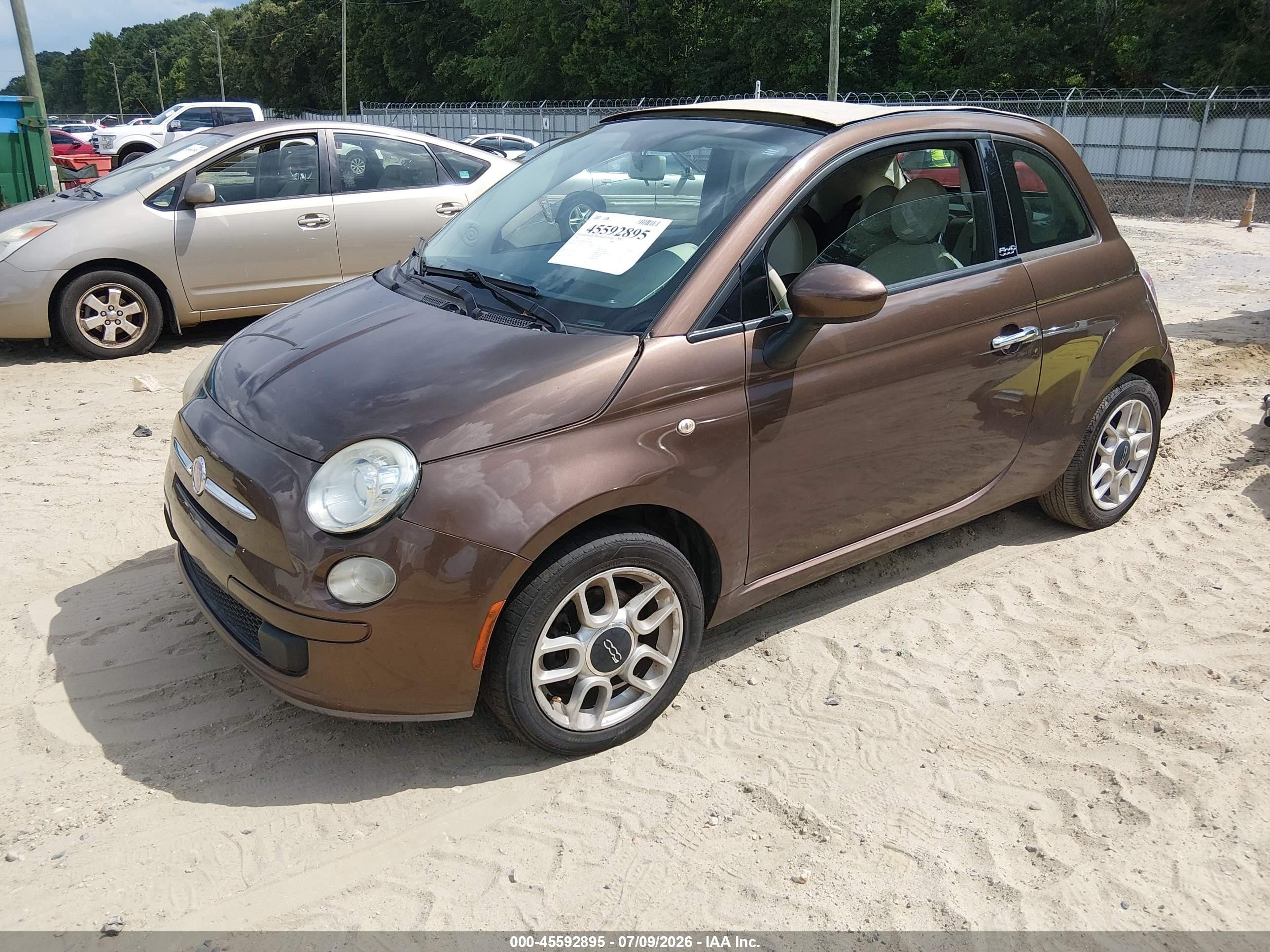 2013 Fiat 500c Pop Brown vin: 3C3CFFDR7DT514058