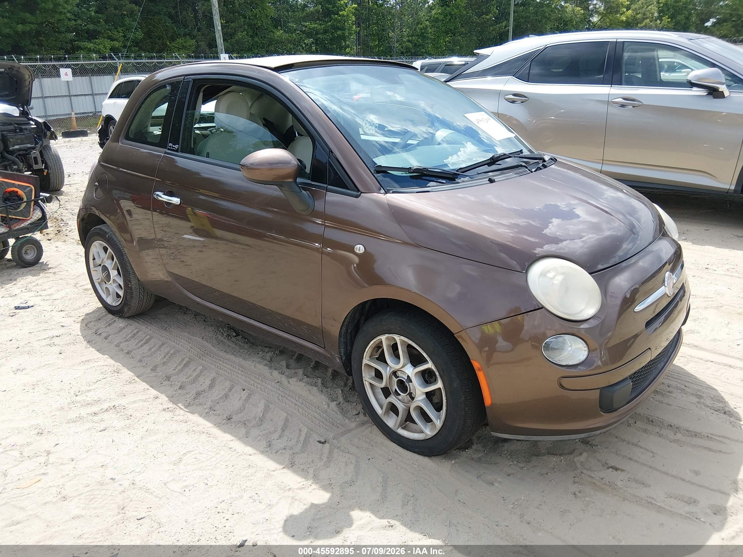 2013 Fiat 500c Pop Brown vin: 3C3CFFDR7DT514058