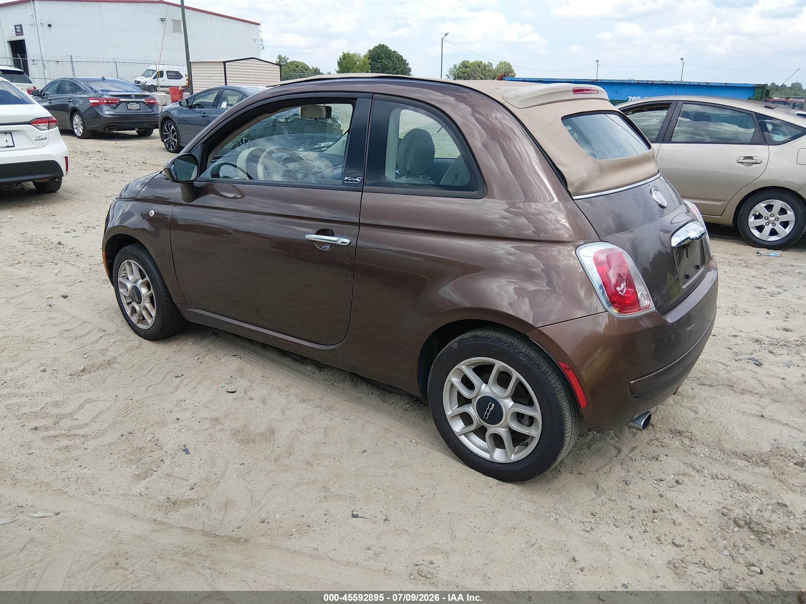 2013 Fiat 500c Pop Brown vin: 3C3CFFDR7DT514058