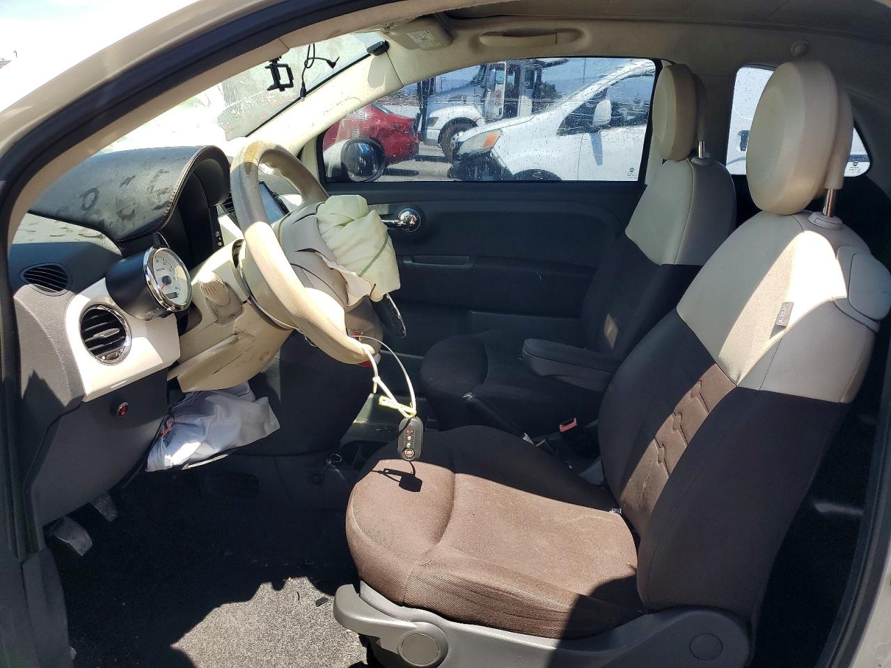 2012 Fiat 500 Pop White vin: 3C3CFFDR8CT123029