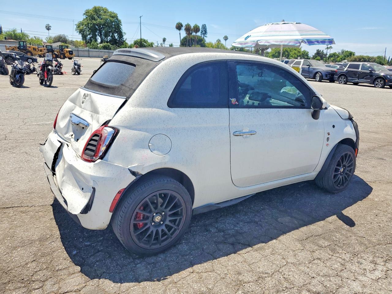 2012 Fiat 500 Pop White vin: 3C3CFFDR8CT123029