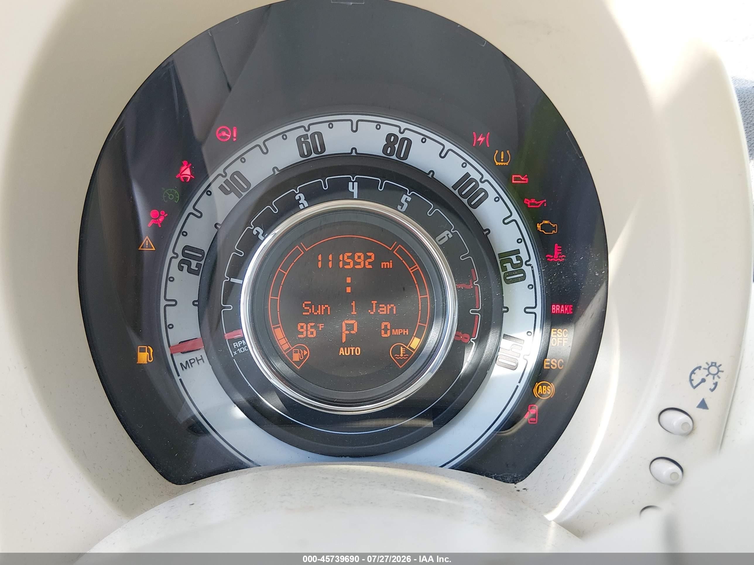 2013 Fiat 500c Pop White vin: 3C3CFFDR9DT674376