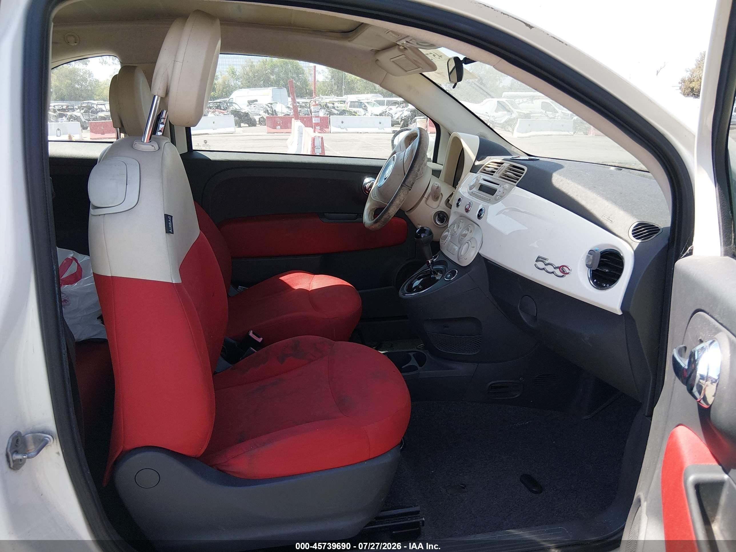 2013 Fiat 500c Pop White vin: 3C3CFFDR9DT674376