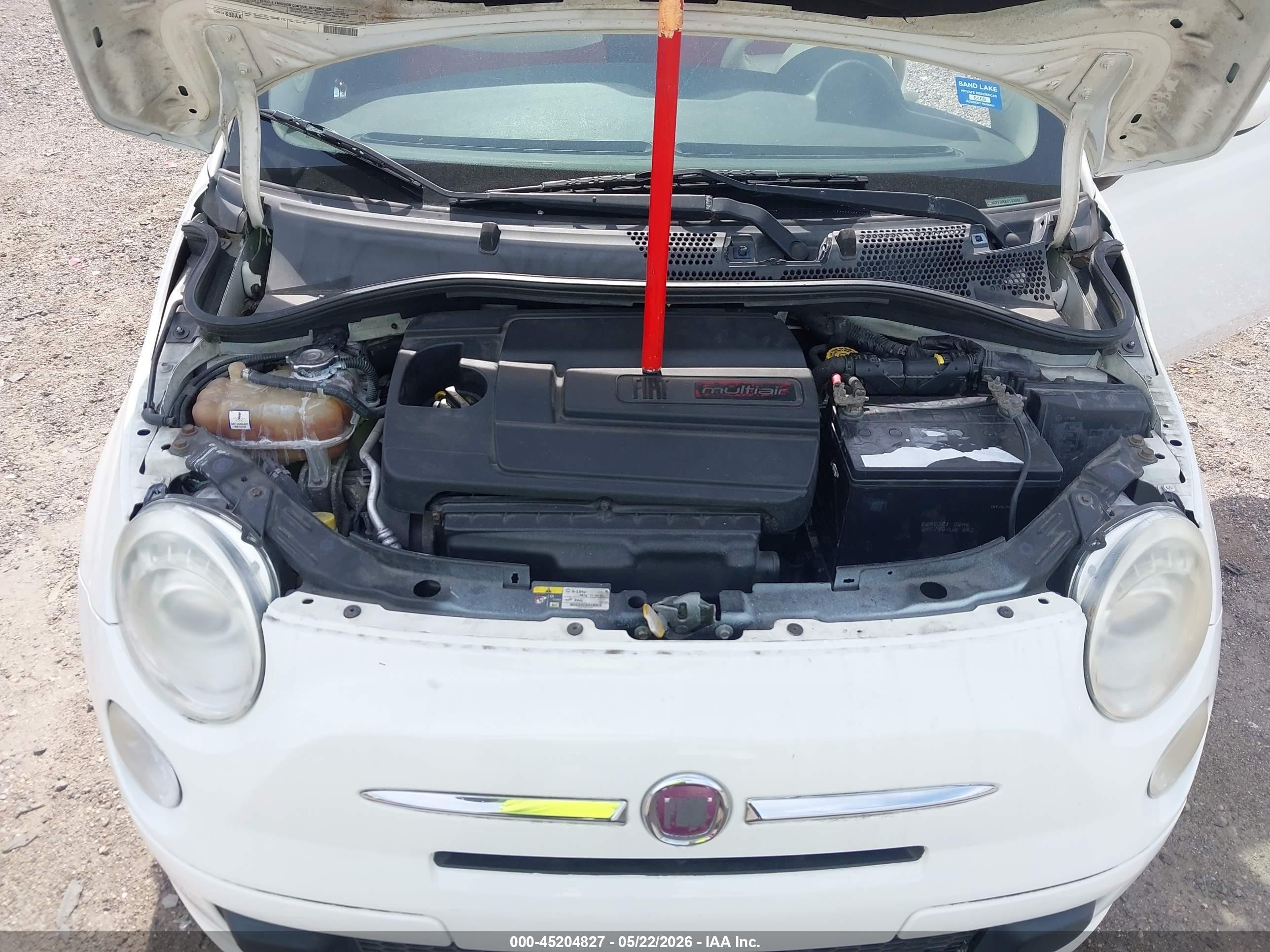 2012 Fiat 500c Pop White vin: 3C3CFFDRXCT330621