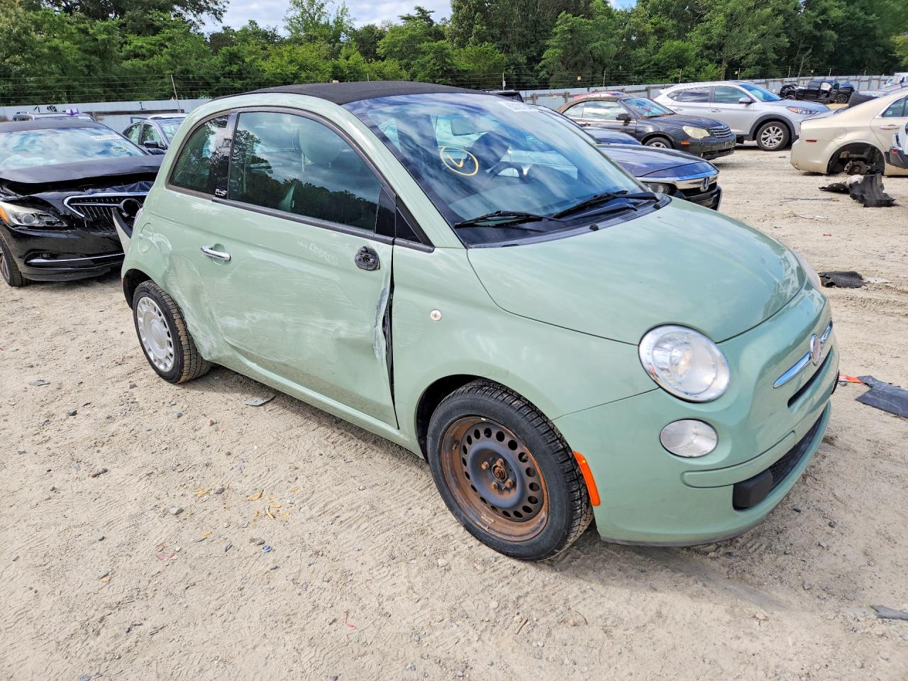 2012 Fiat 500 Pop Green vin: 3C3CFFDRXCT339996