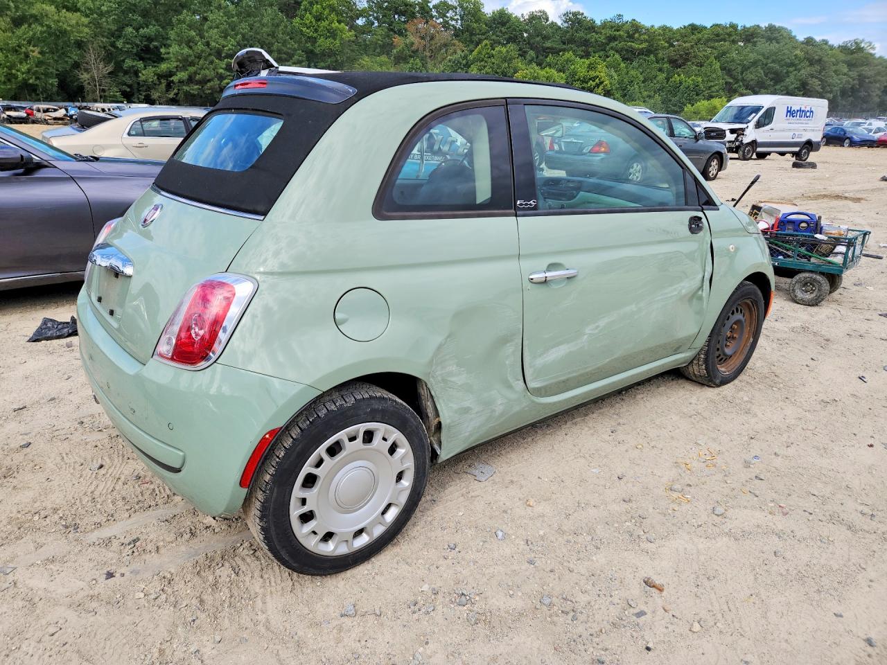 2012 Fiat 500 Pop Green vin: 3C3CFFDRXCT339996