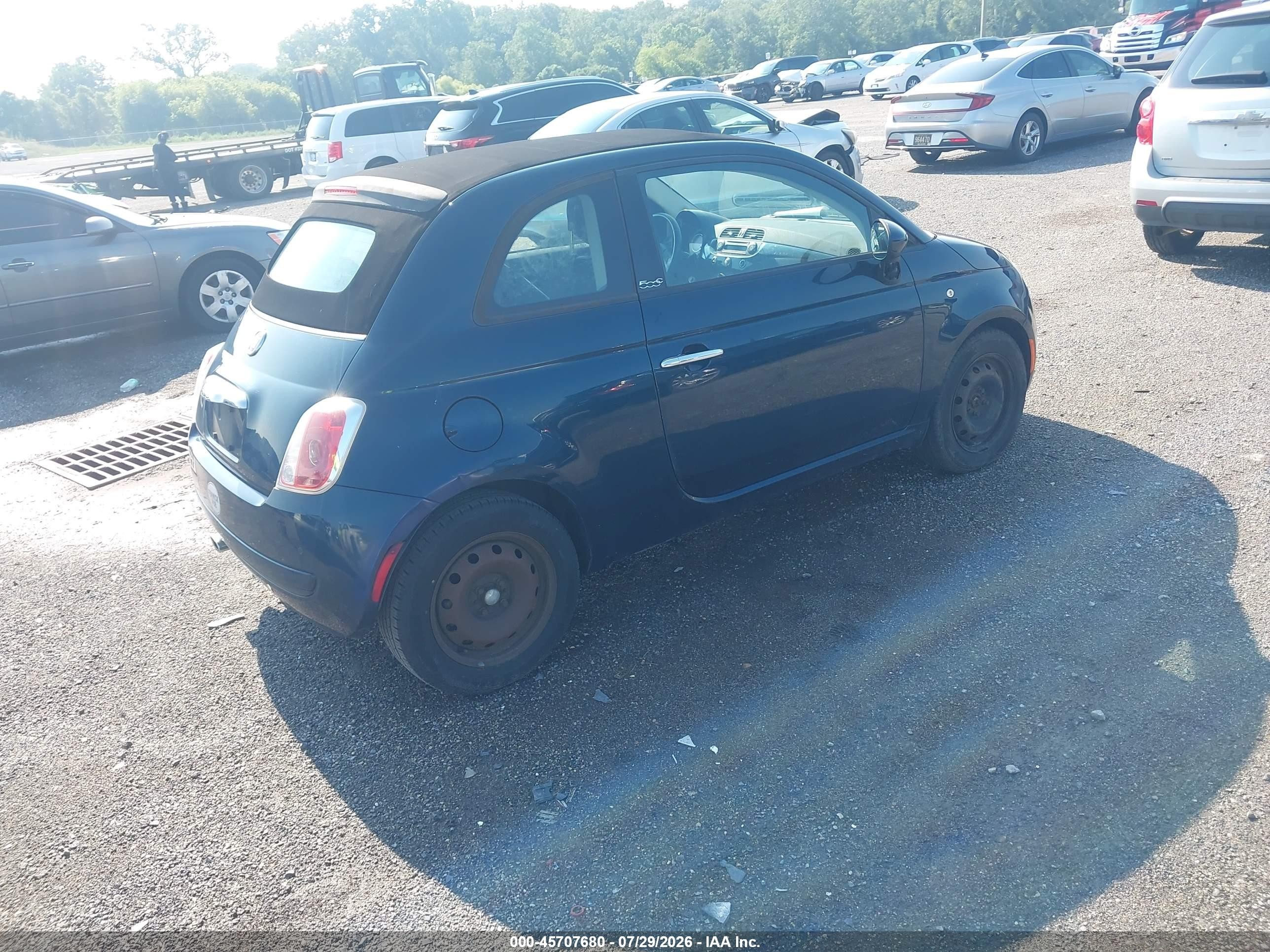 2013 Fiat 500c Pop Blue vin: 3C3CFFDRXDT689033