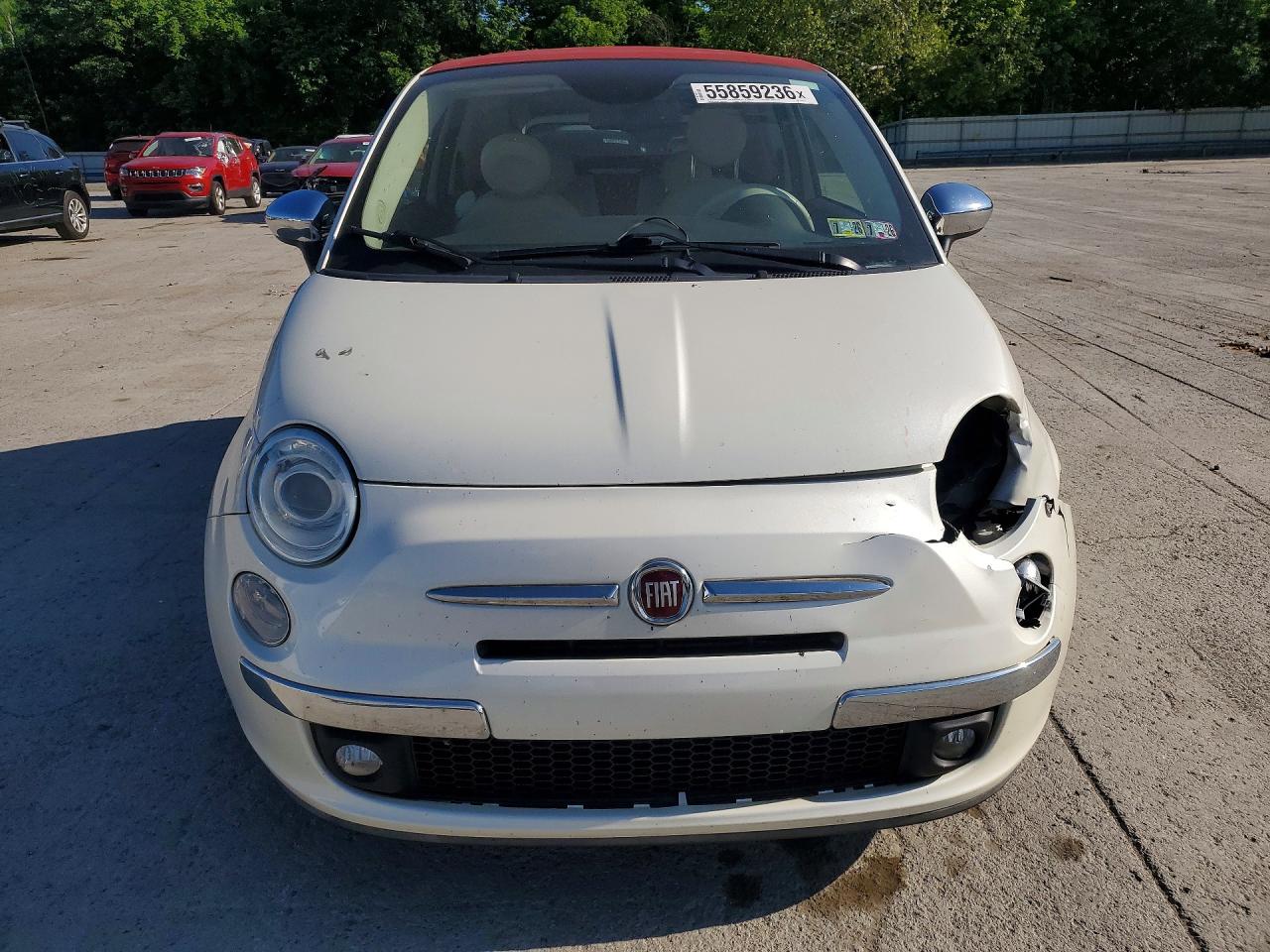 2014 Fiat 500 Lounge Cream vin: 3C3CFFER0ET239973