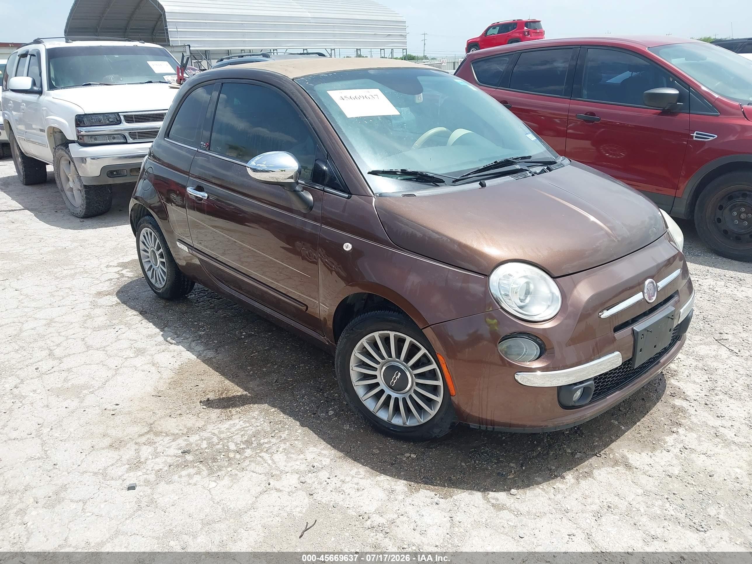2015 Fiat 500c Lounge Brown vin: 3C3CFFER0FT501637