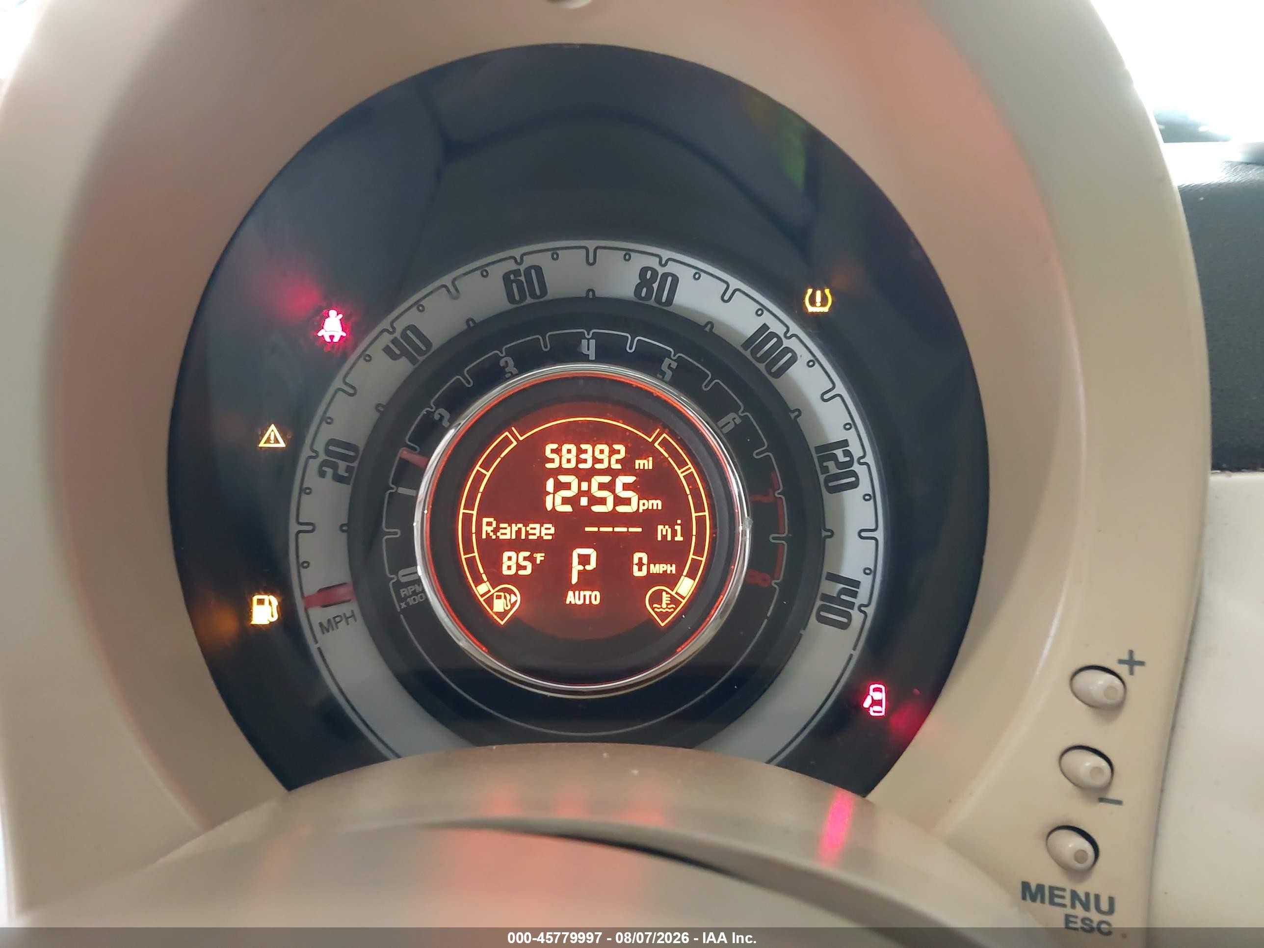 2012 Fiat 500c Lounge White vin: 3C3CFFER2CT330630
