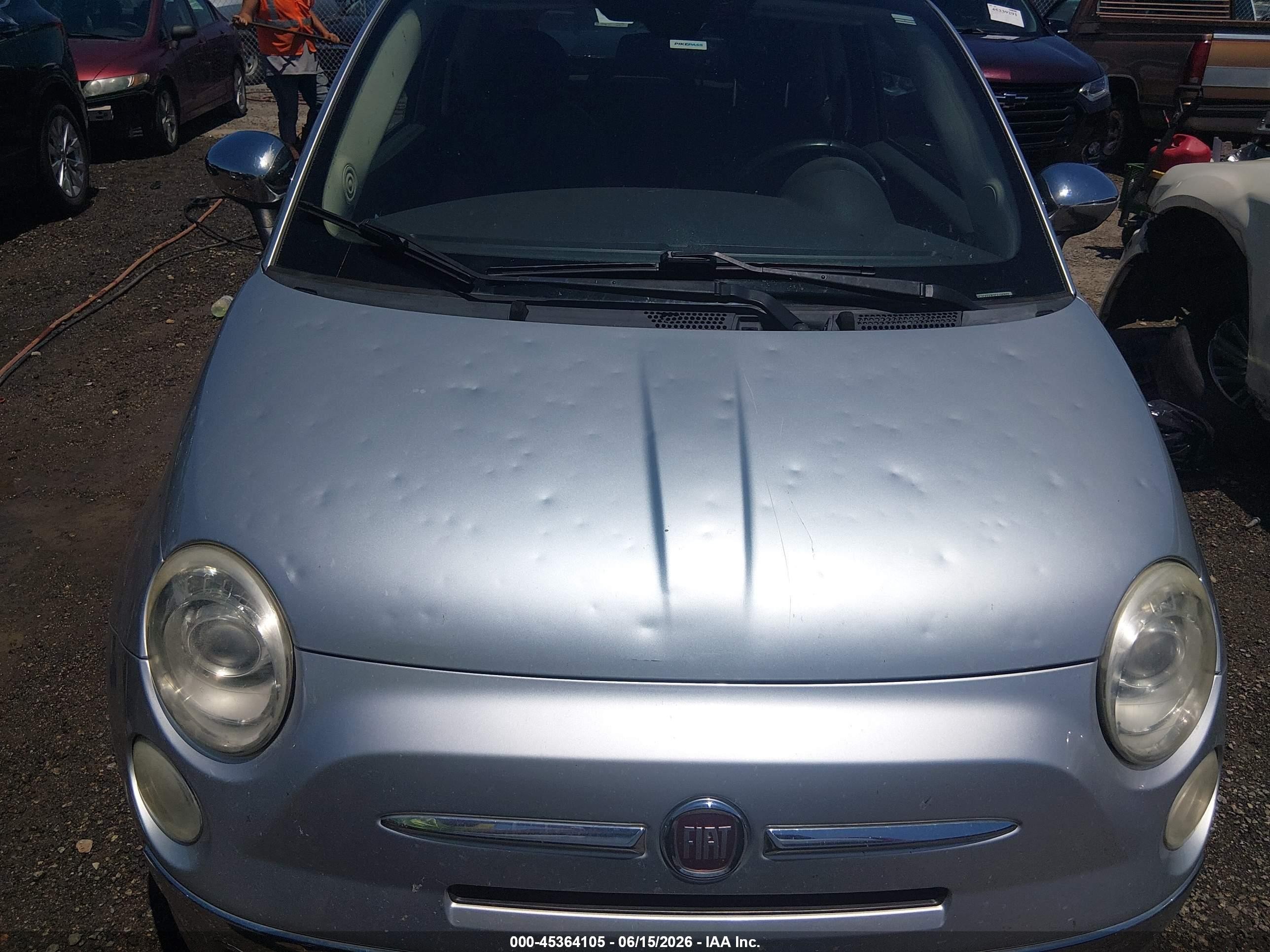2012 Fiat 500c Lounge Silver vin: 3C3CFFER3CT100837