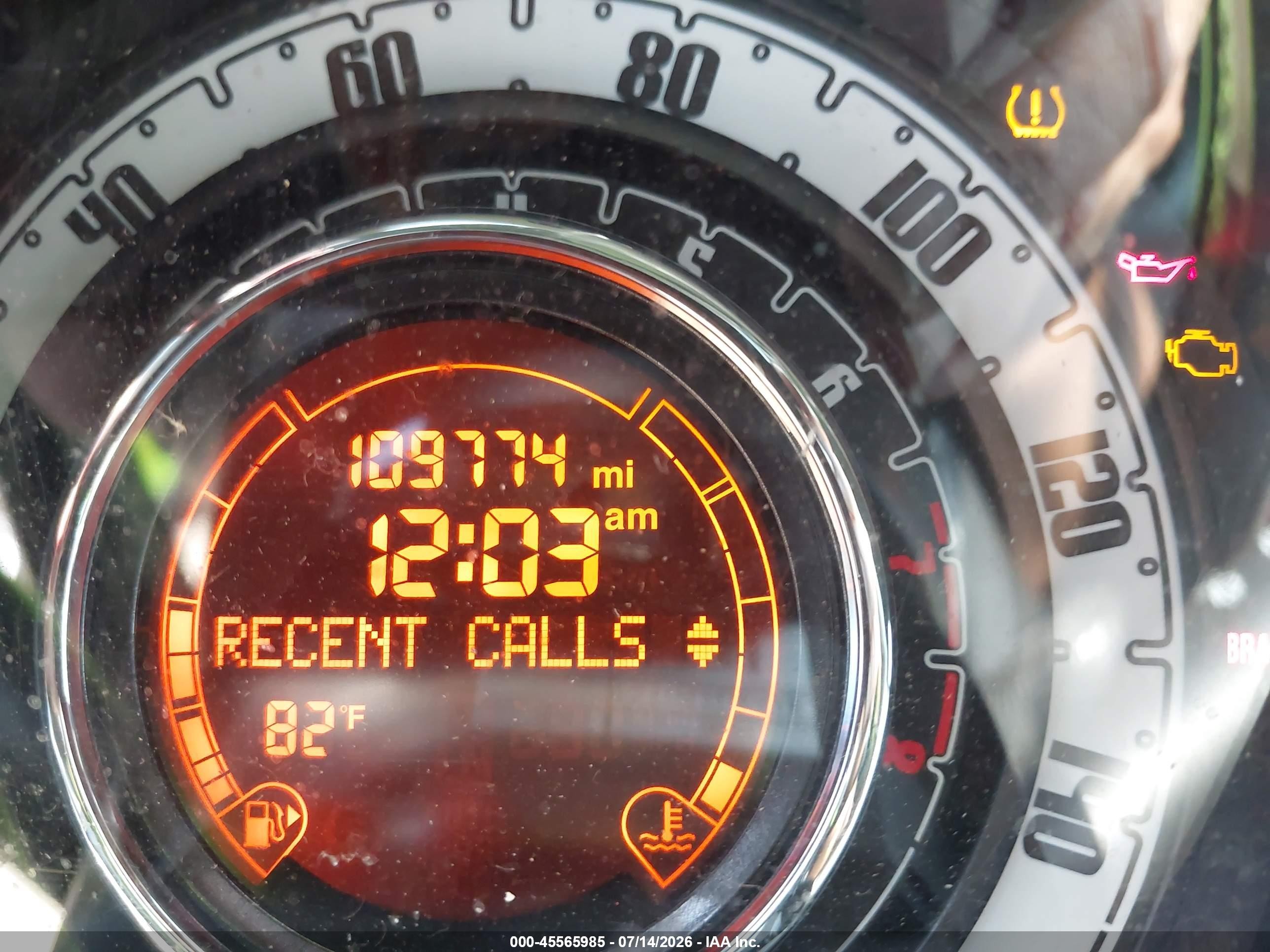 2012 Fiat 500c Lounge Black vin: 3C3CFFER3CT225689