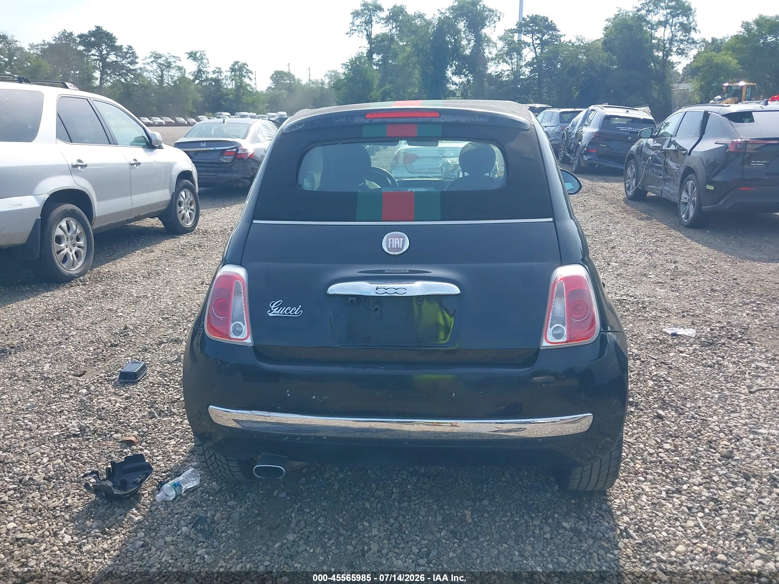 2012 Fiat 500c Lounge Black vin: 3C3CFFER3CT225689