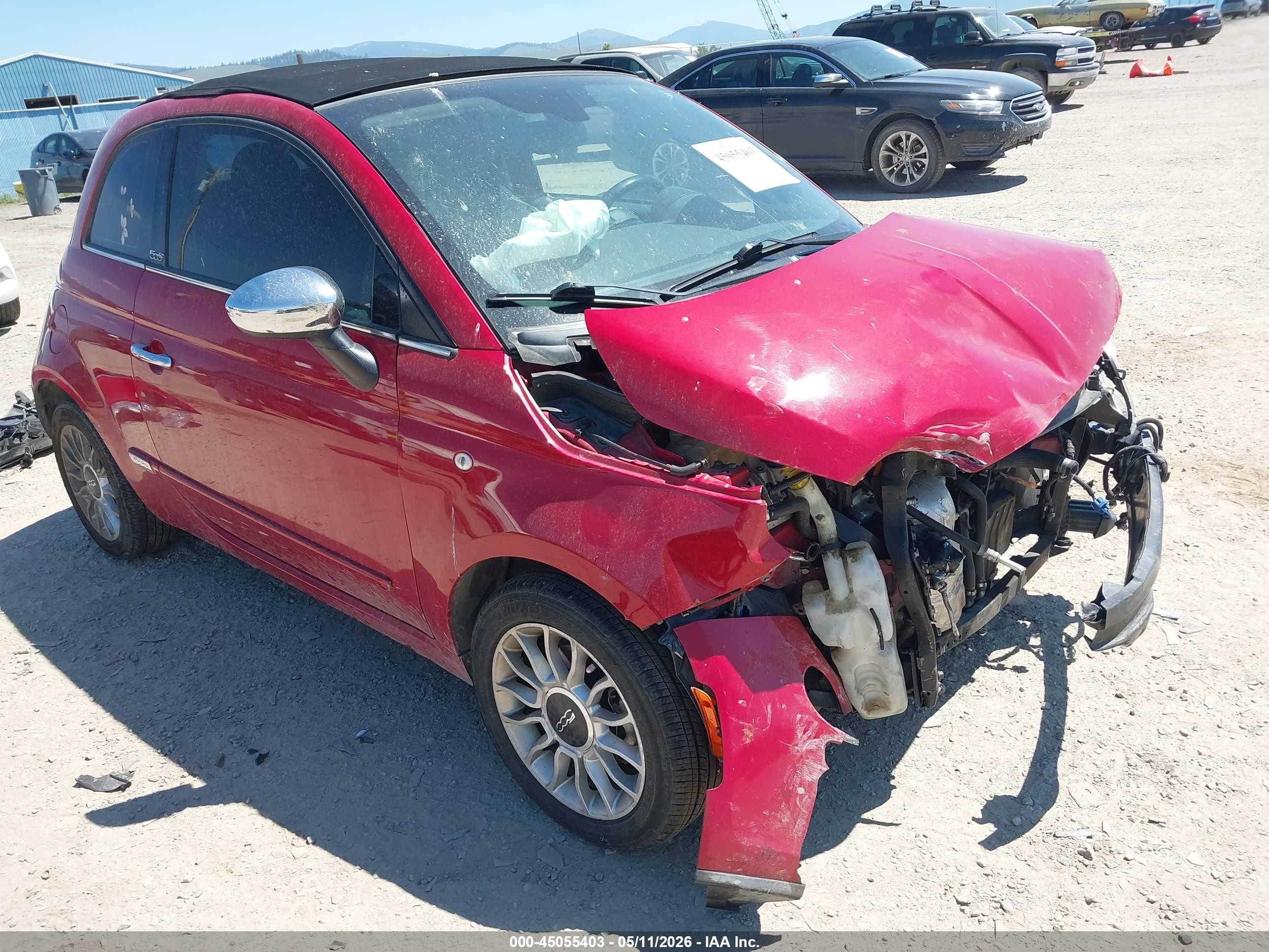 2012 Fiat 500c Lounge Red vin: 3C3CFFER4CT130459