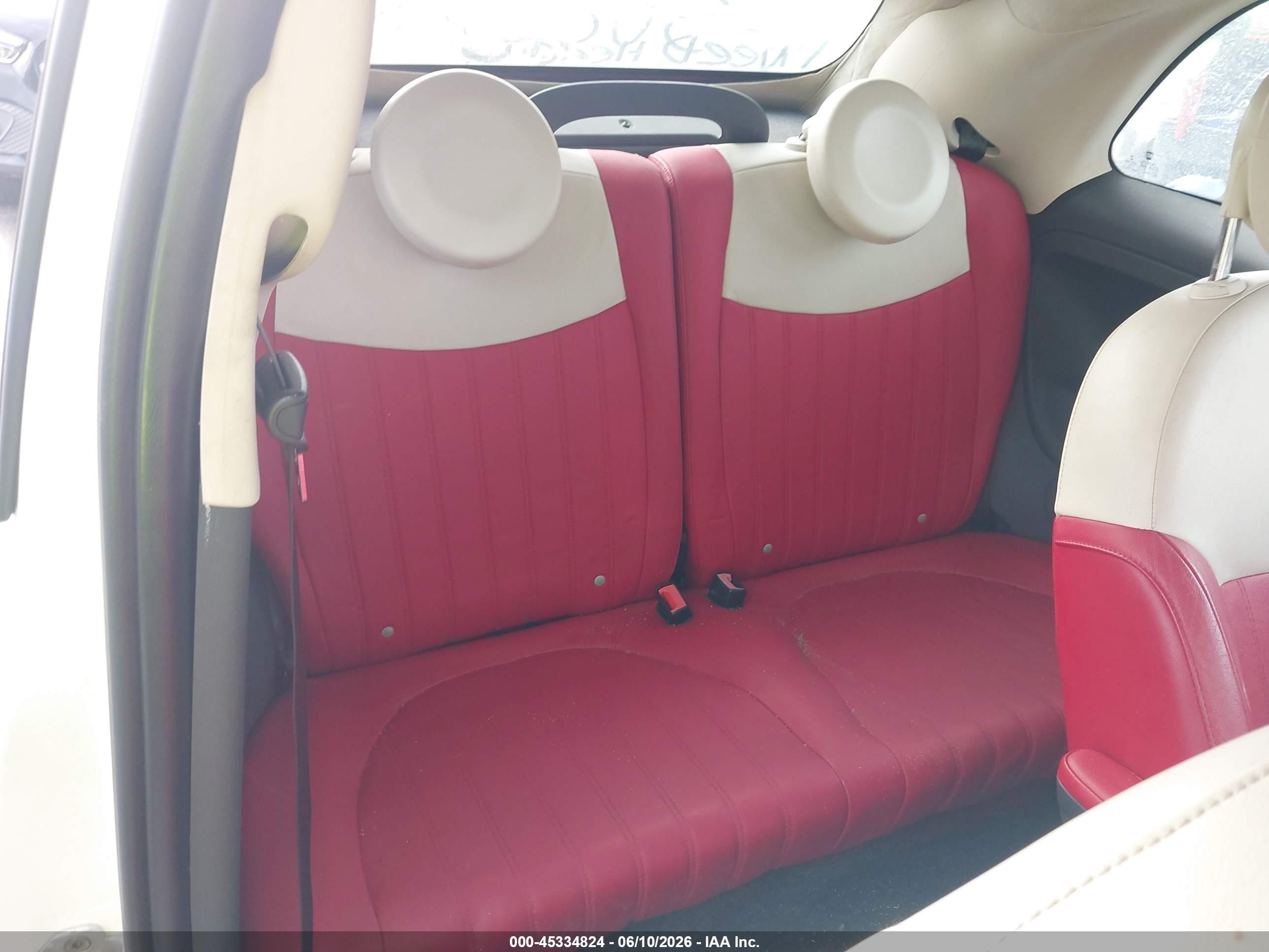 2013 Fiat 500c Lounge White vin: 3C3CFFER4DT748446