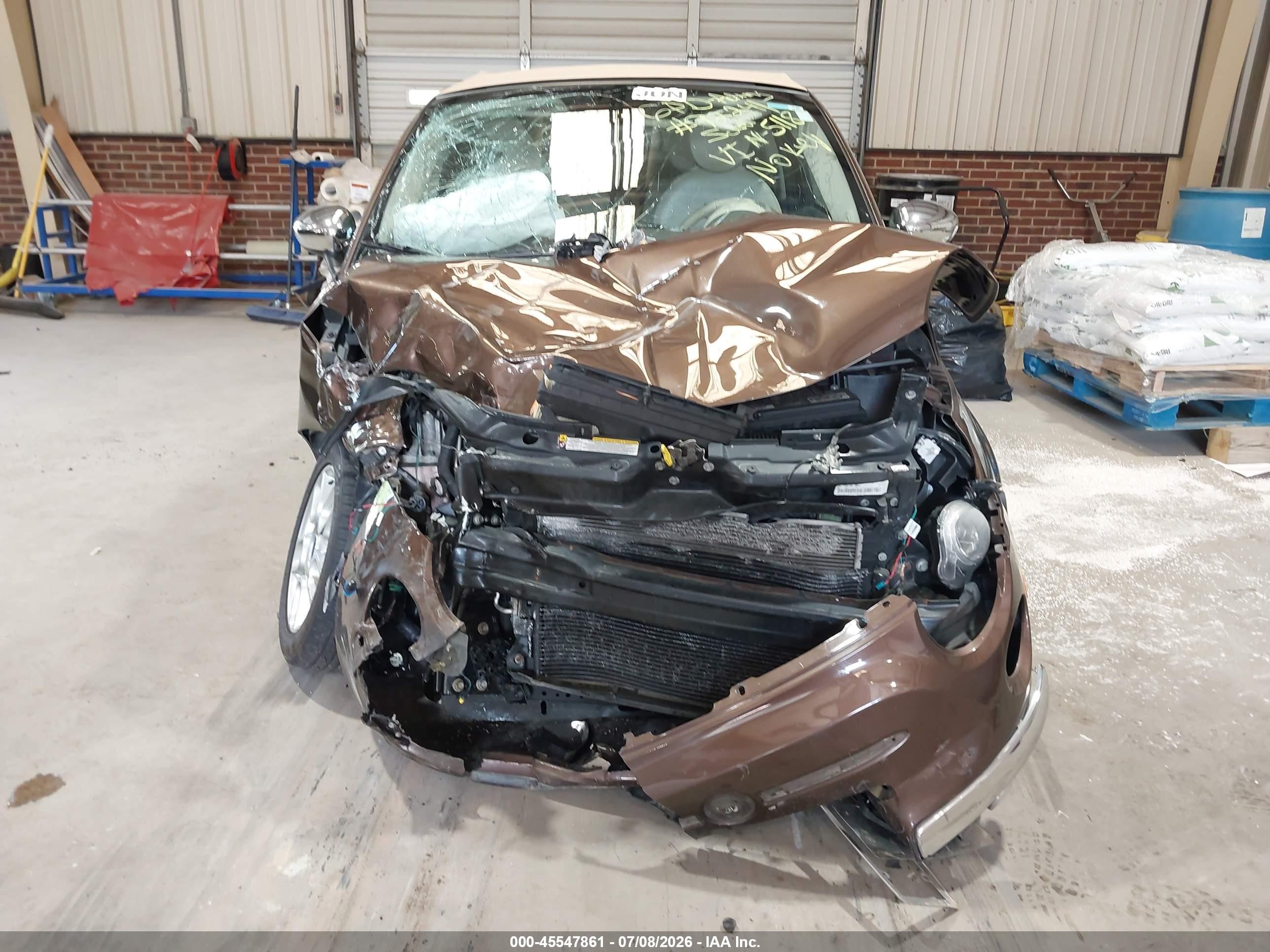 2012 Fiat 500c Lounge Brown vin: 3C3CFFER6CT265118