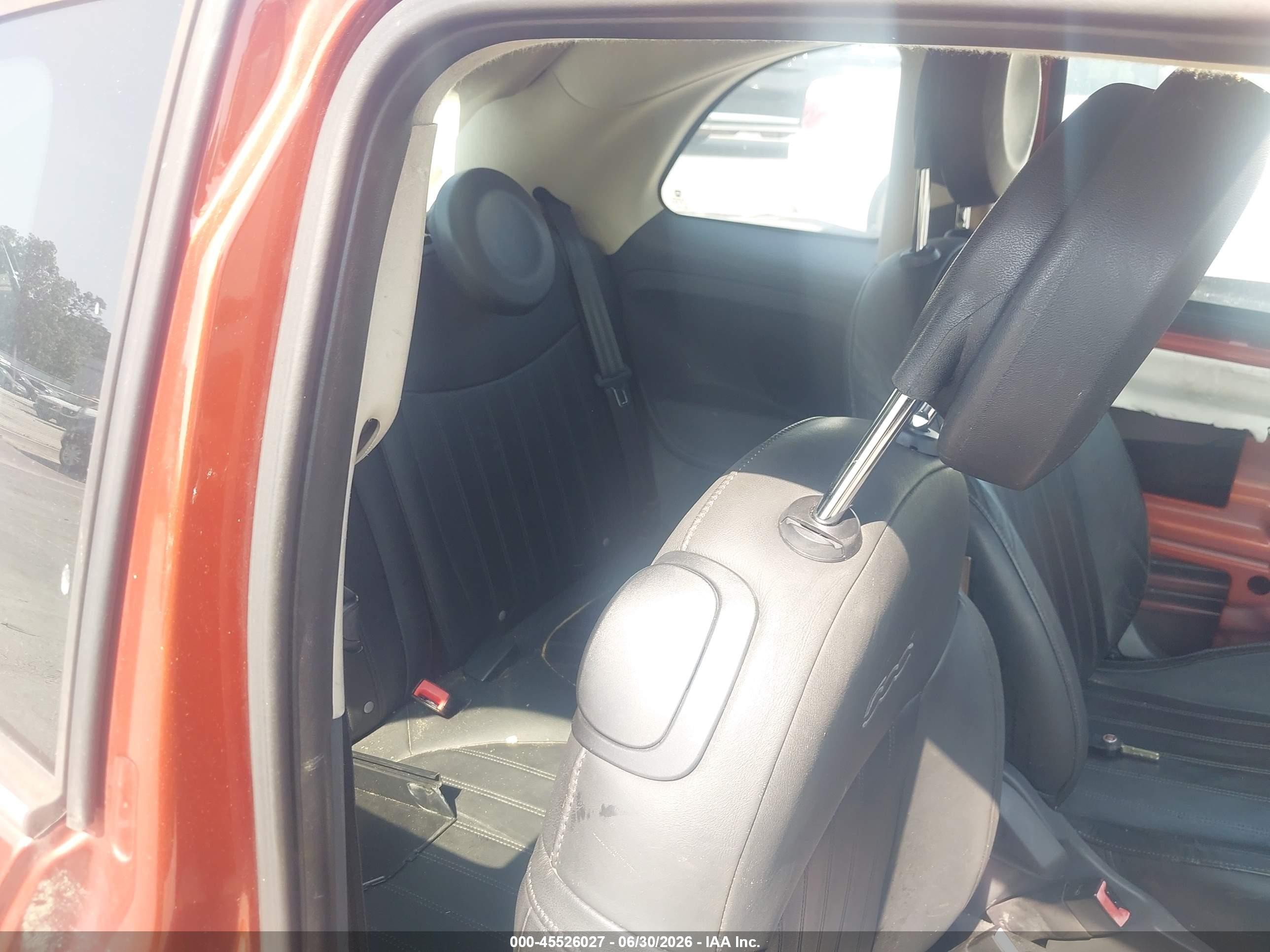 2012 Fiat 500c Lounge Orange vin: 3C3CFFER7CT248571