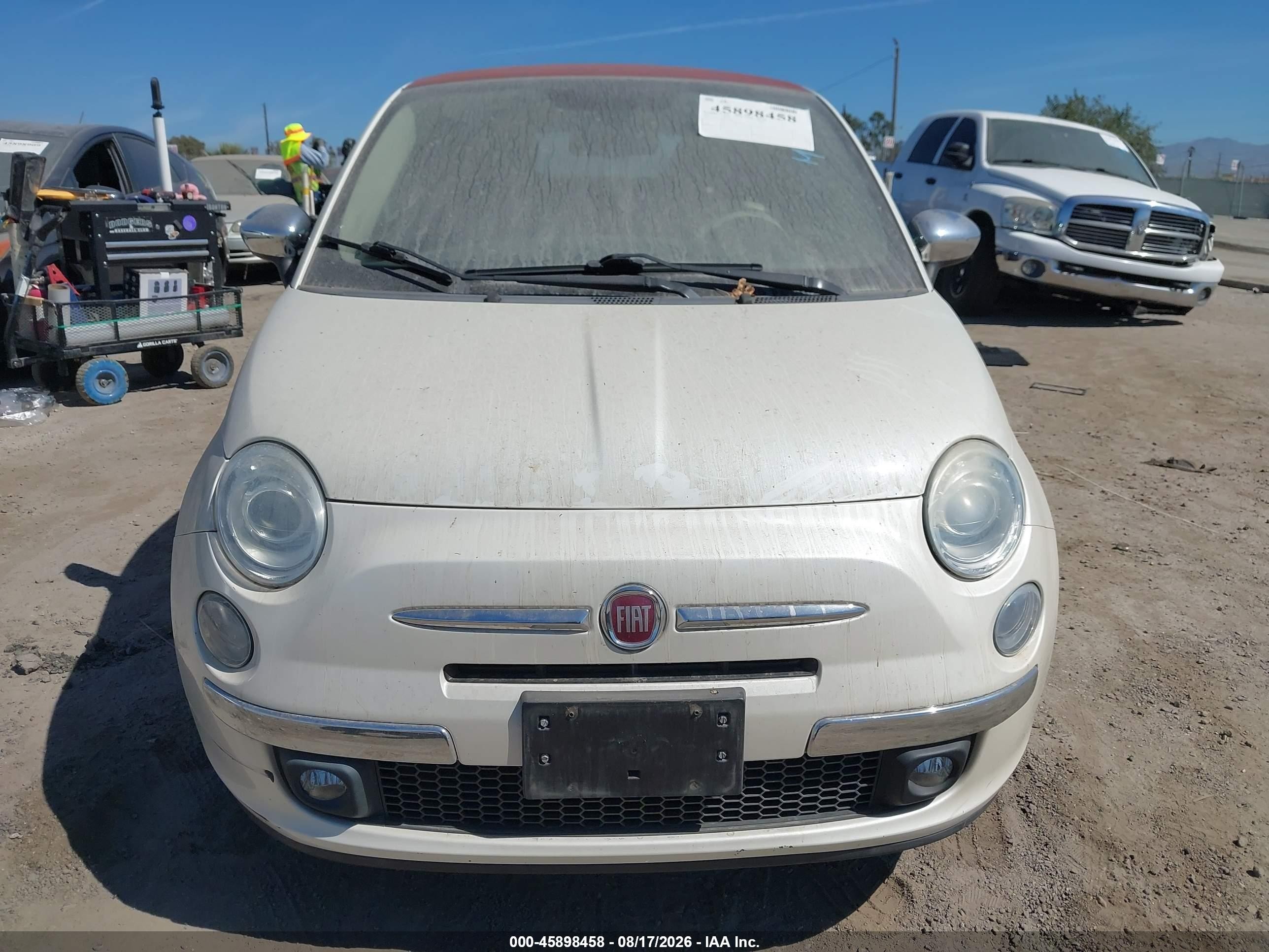 2012 Fiat 500c Lounge Cream vin: 3C3CFFER8CT171743