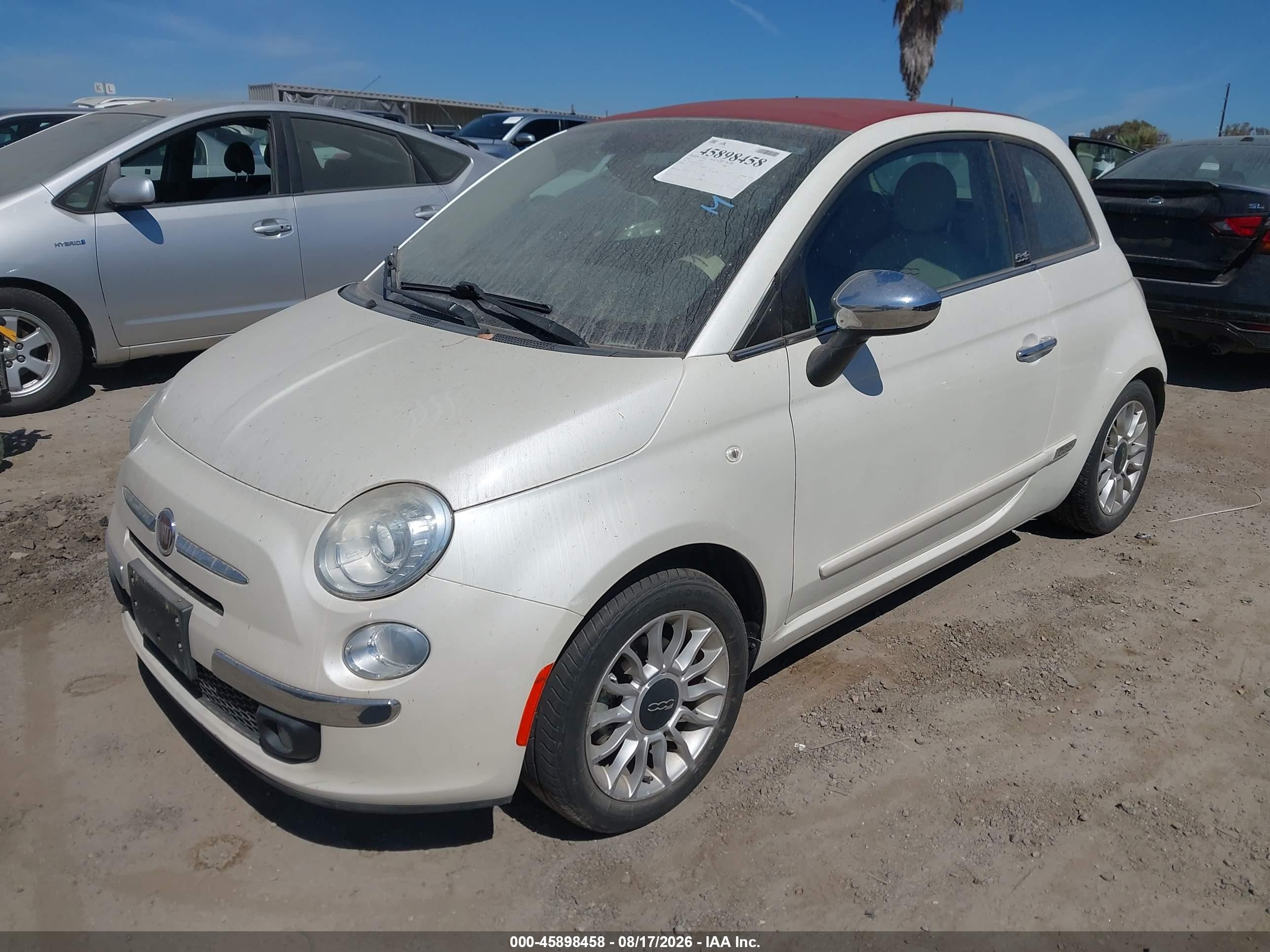 2012 Fiat 500c Lounge Cream vin: 3C3CFFER8CT171743