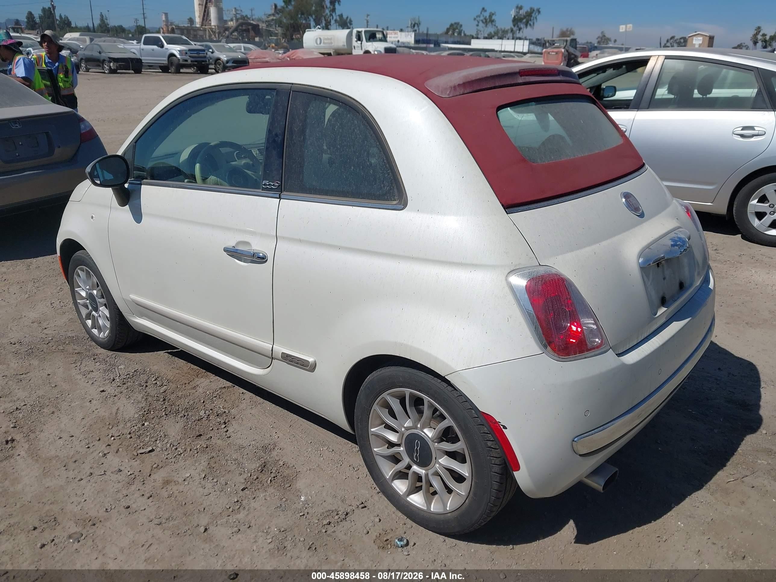 2012 Fiat 500c Lounge Cream vin: 3C3CFFER8CT171743