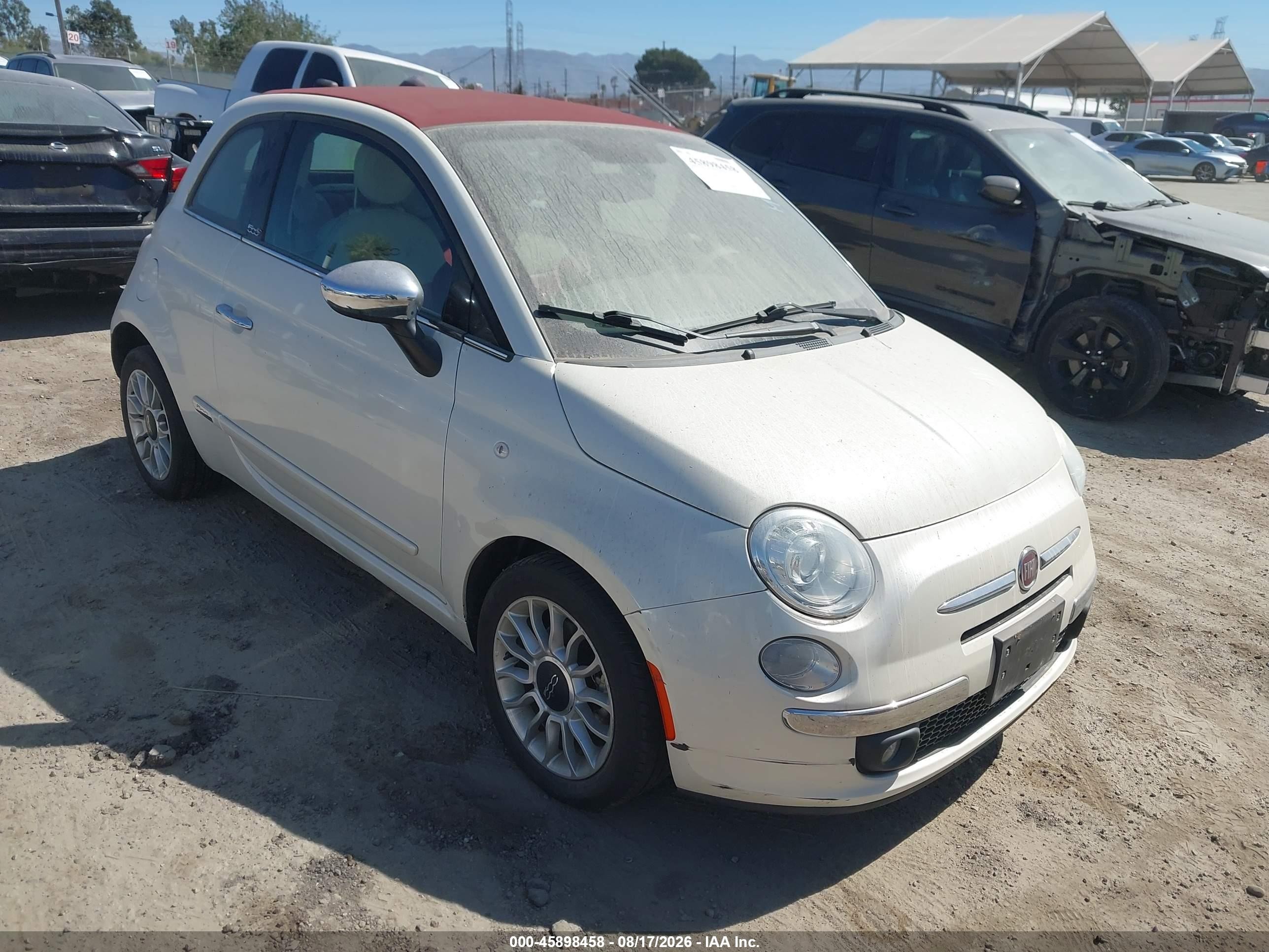 2012 Fiat 500c Lounge Кремовый vin: 3C3CFFER8CT171743