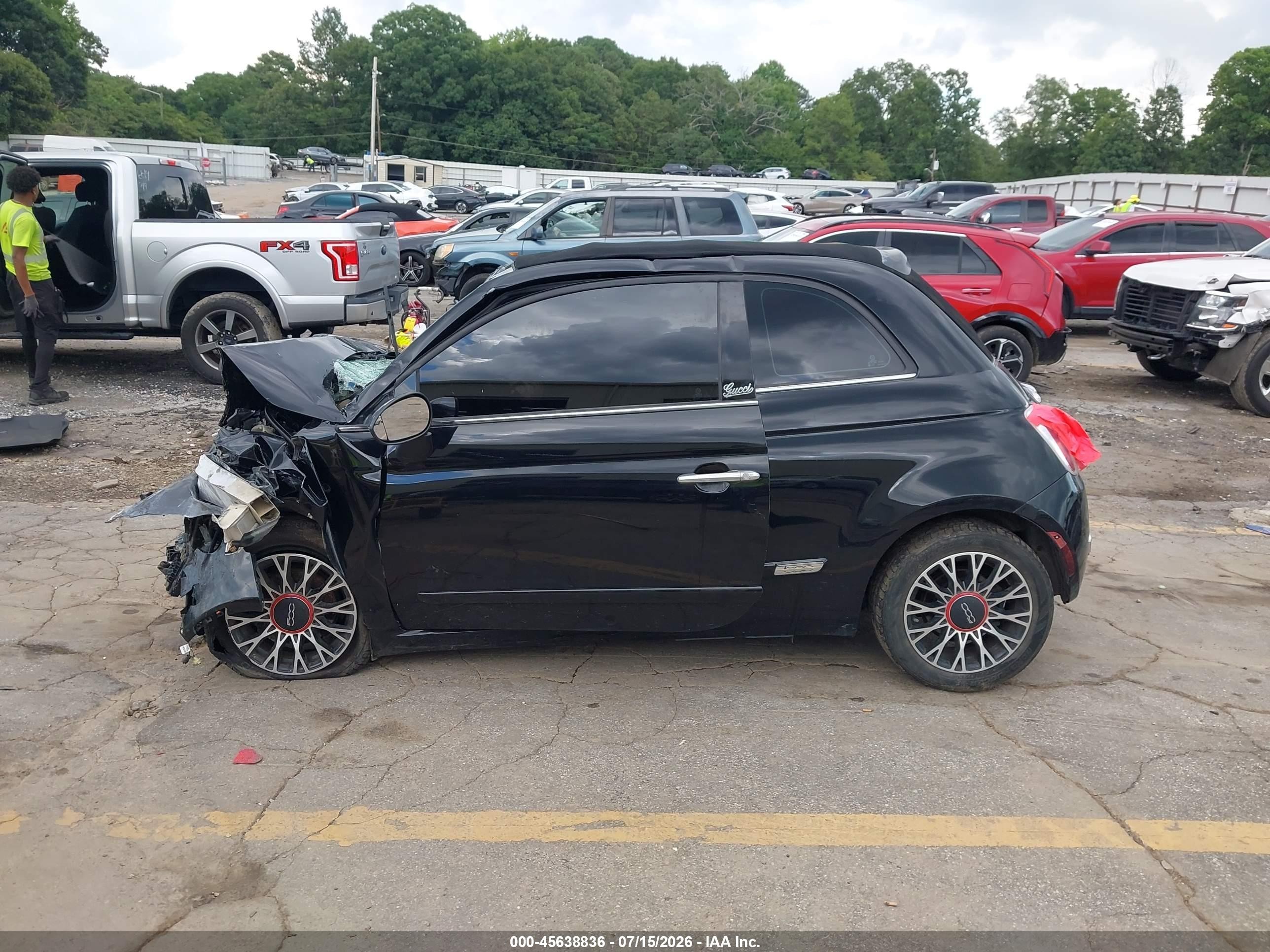2013 Fiat 500c Gucci Black vin: 3C3CFFER8DT713098