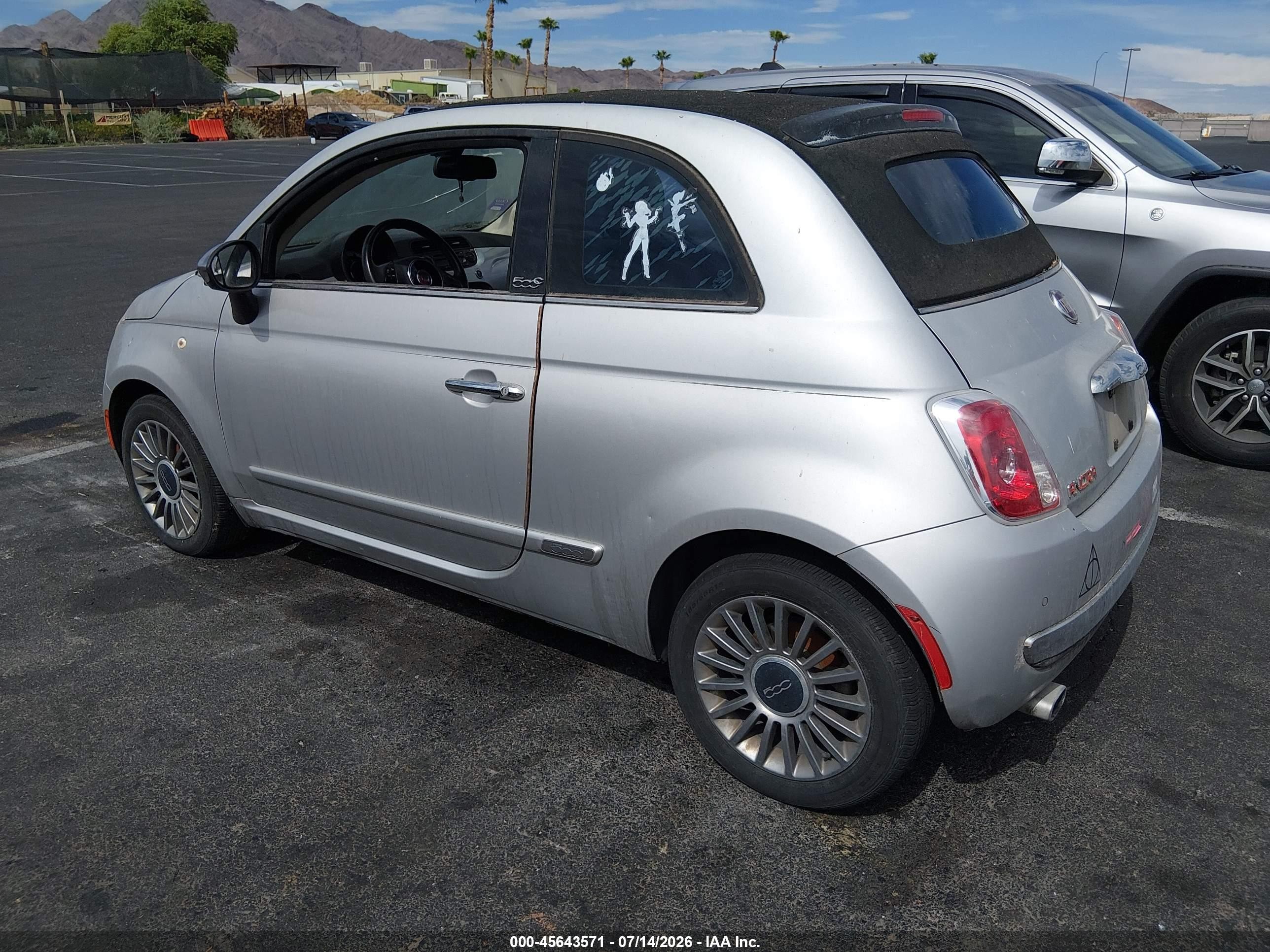 2012 Fiat 500c Lounge Silver vin: 3C3CFFER9CT109249