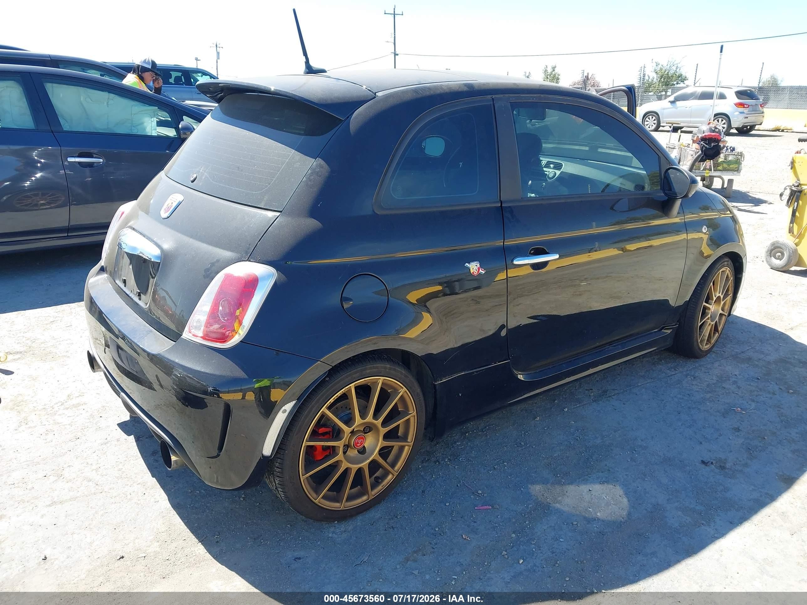 2012 Fiat 500 Abarth Черный vin: 3C3CFFFH0CT314237