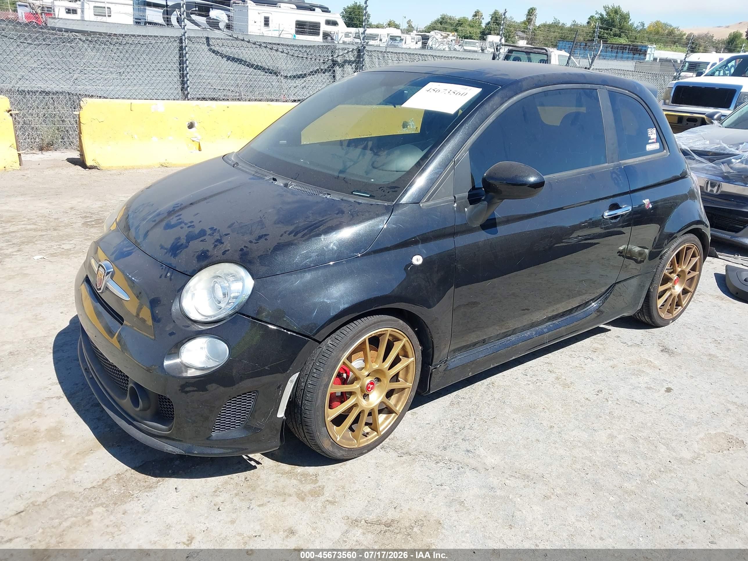 2012 Fiat 500 Abarth Черный vin: 3C3CFFFH0CT314237