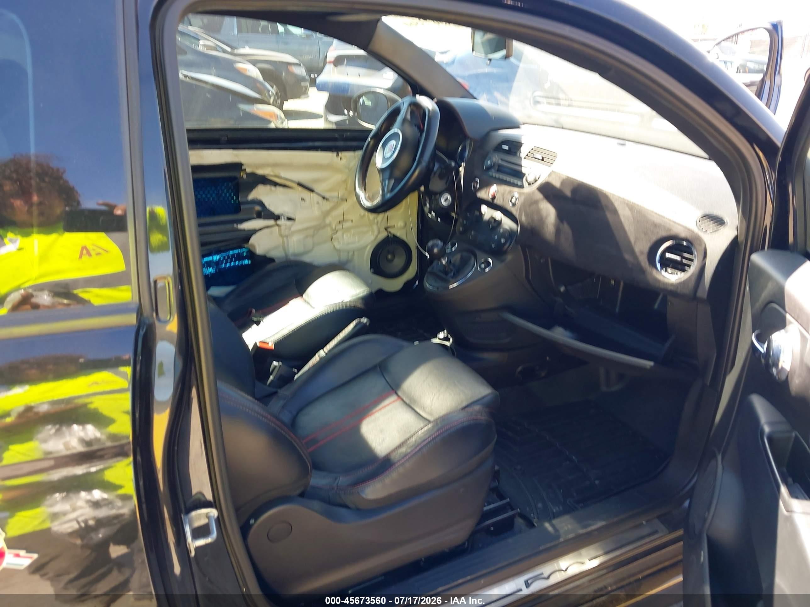 2012 Fiat 500 Abarth Черный vin: 3C3CFFFH0CT314237