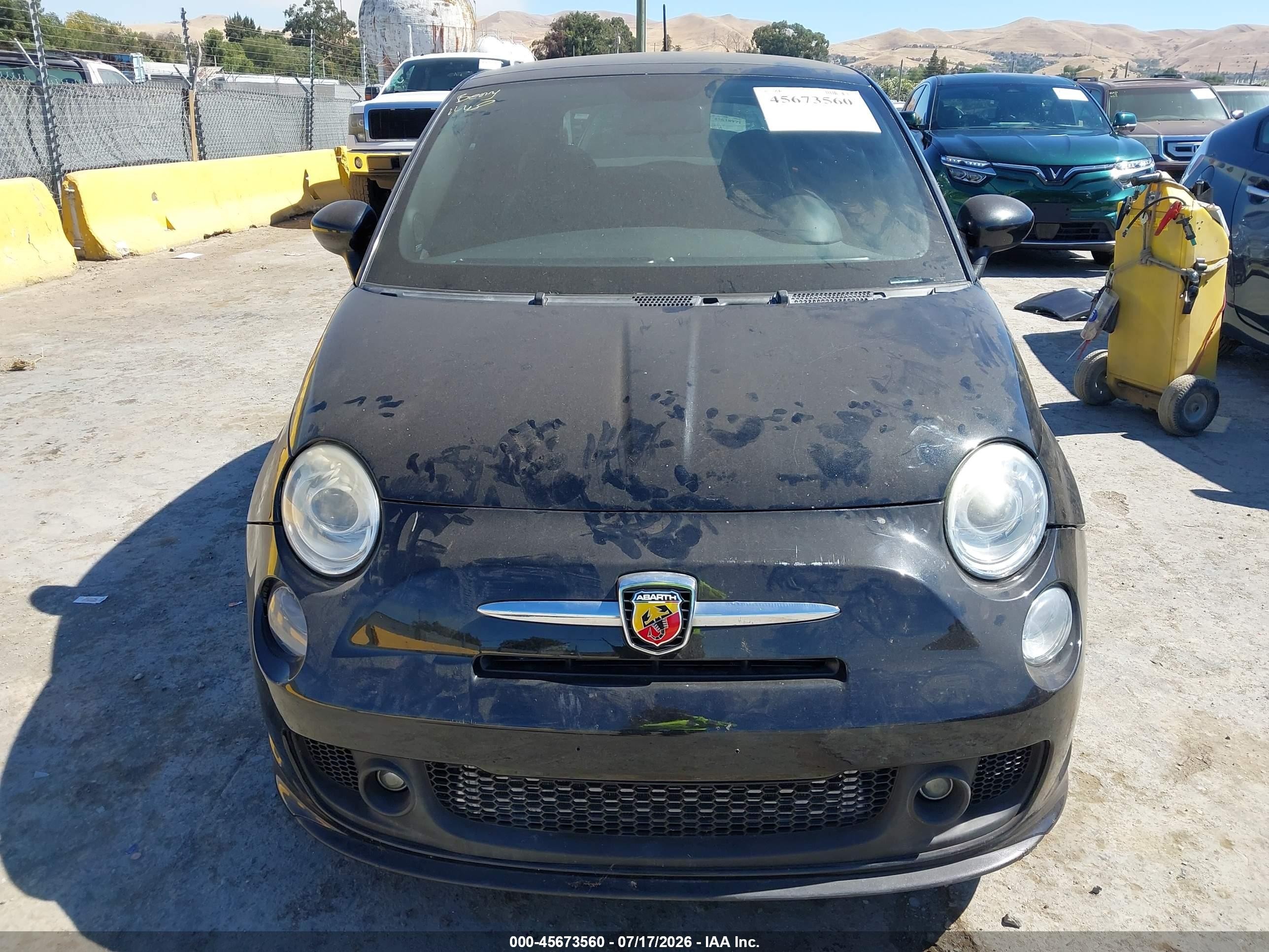 2012 Fiat 500 Abarth Черный vin: 3C3CFFFH0CT314237