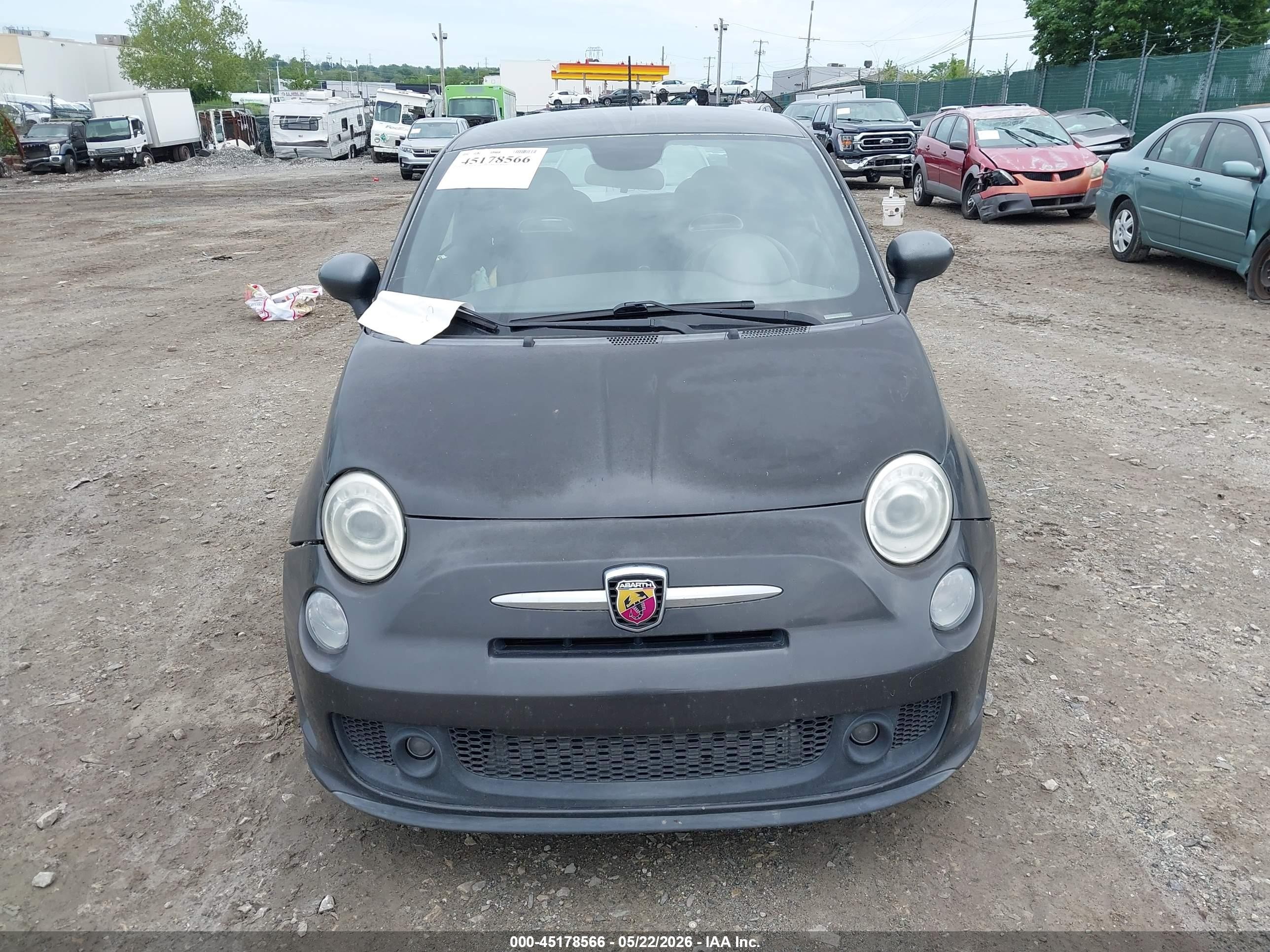 2015 Fiat 500 Abarth Gray vin: 3C3CFFFH0FT750493