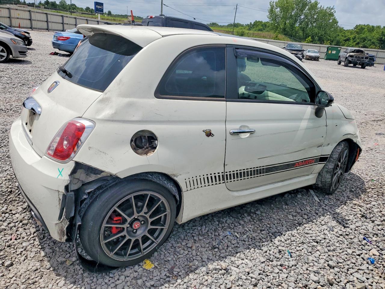 2013 Fiat 500 Abarth White vin: 3C3CFFFH1DT533175