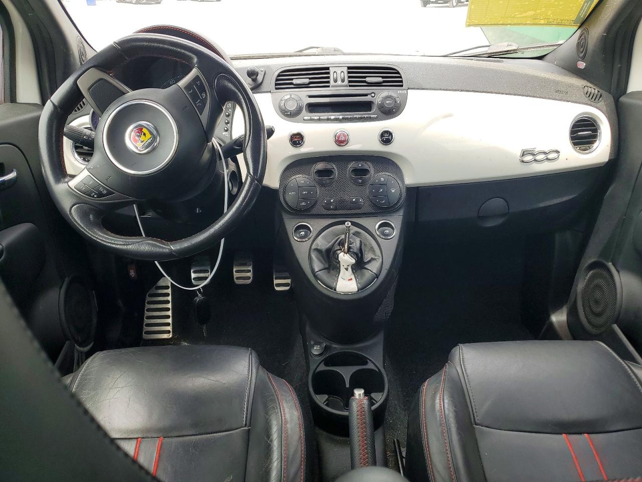 2013 Fiat 500 Abarth White vin: 3C3CFFFH1DT533175