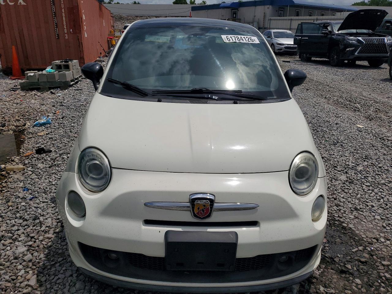 2013 Fiat 500 Abarth White vin: 3C3CFFFH1DT533175