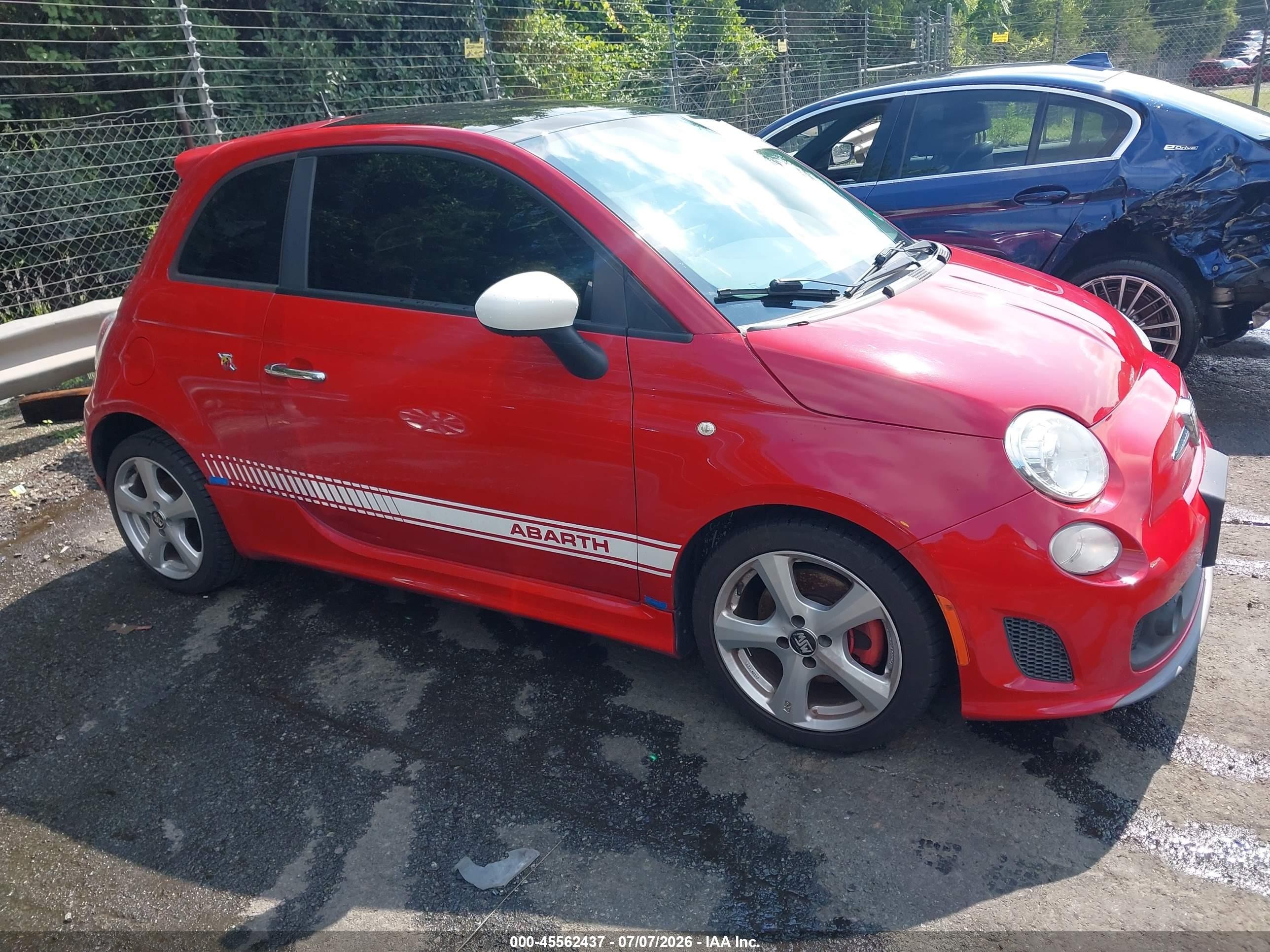 2013 Fiat 500 Abarth Red vin: 3C3CFFFH1DT573255